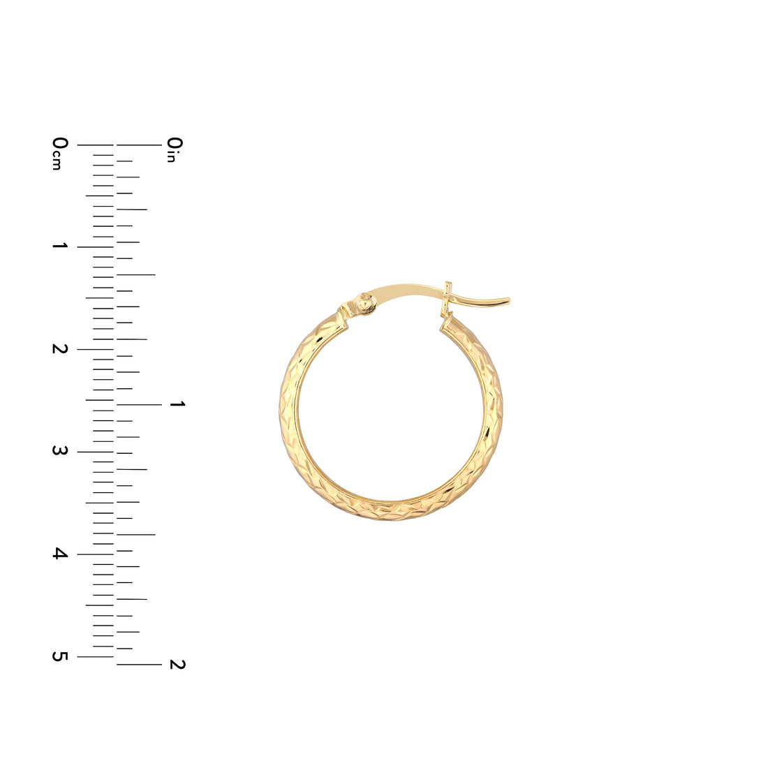 3MM X 20MM DIAMOND-CUT HOOP EARRINGS | 10K YELLOW GOLD | TM001749-10Y - Brownlee Jewelers