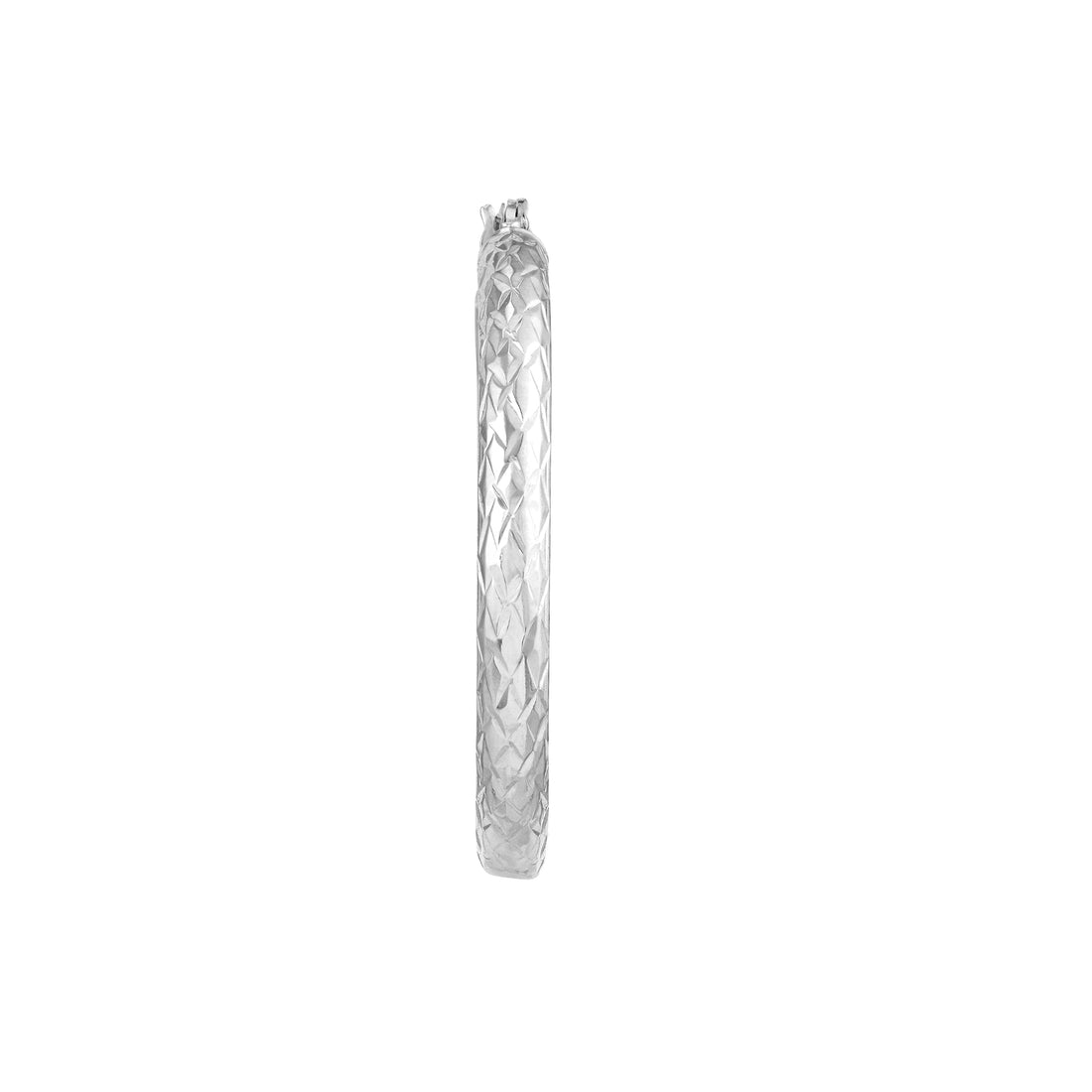 3MM X 30MM DIAMOND-CUT HOOP EARRINGS | 10K WHITE GOLD | TM001753-10B - Brownlee Jewelers