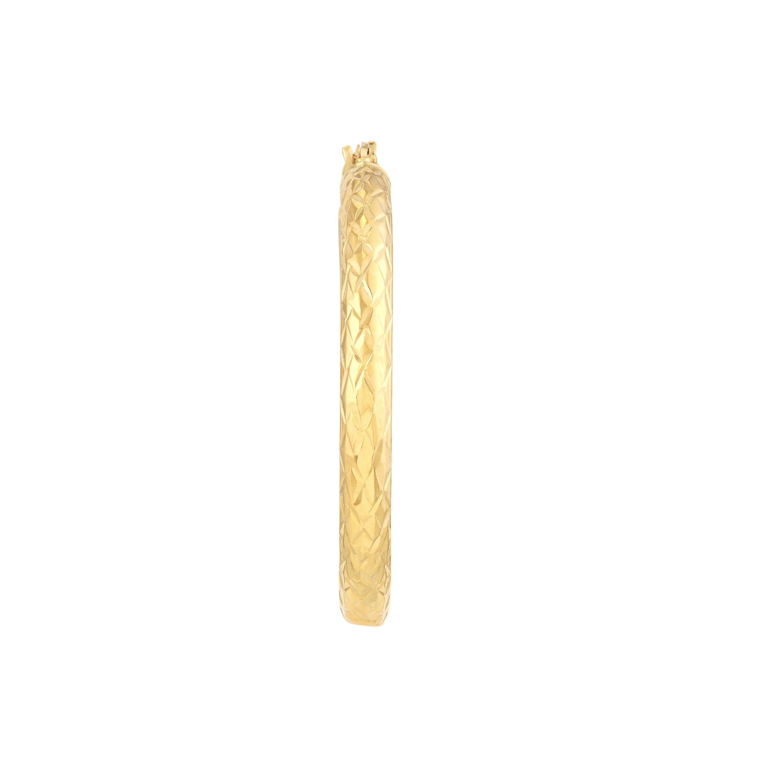 3MM X 30MM DIAMOND-CUT HOOP EARRINGS | 10K YELLOW GOLD | TM001753-10Y - Brownlee Jewelers