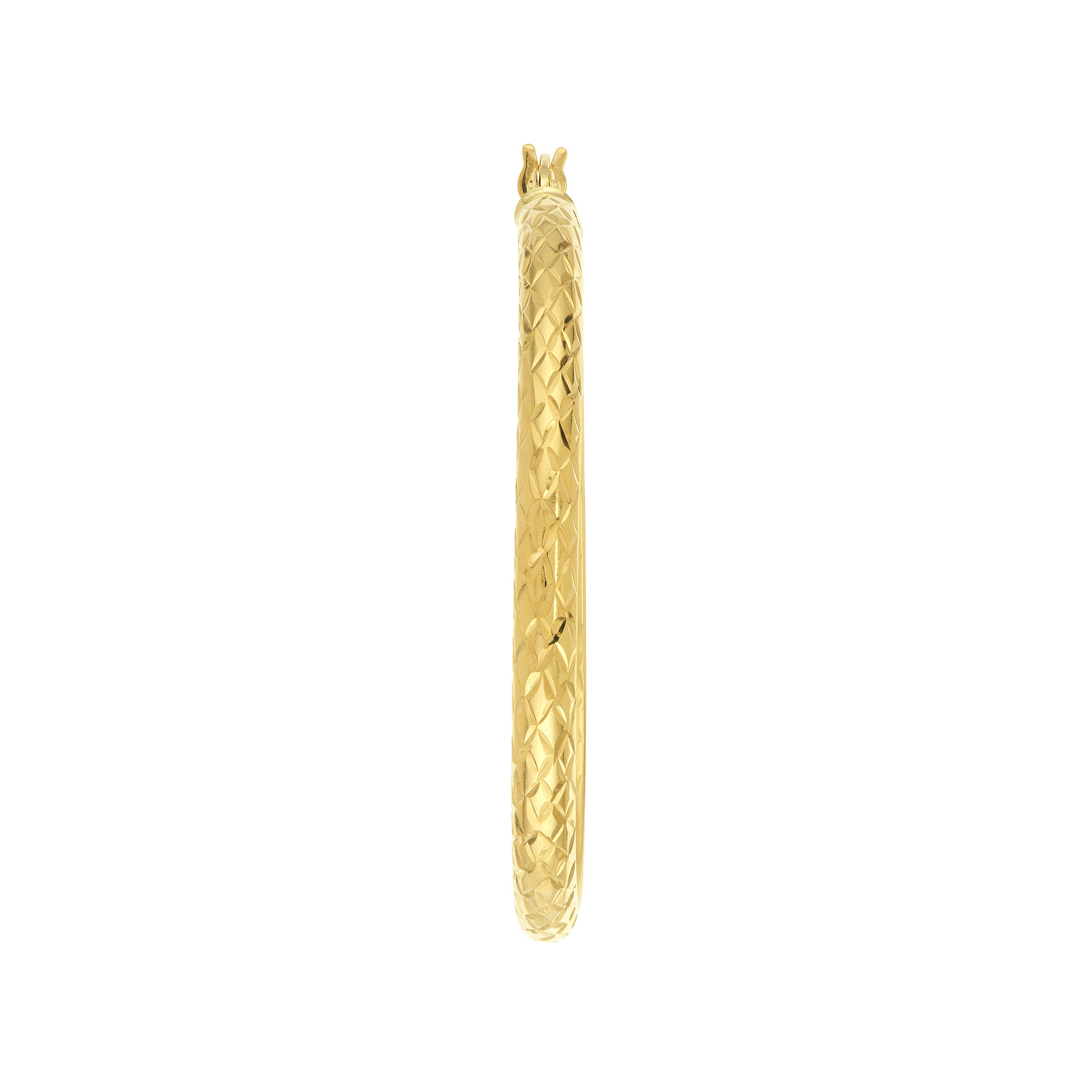 3MM X 40MM DIAMOND-CUT HOOP EARRINGS | 10K YELLOW GOLD | TM001754-10Y - Brownlee Jewelers
