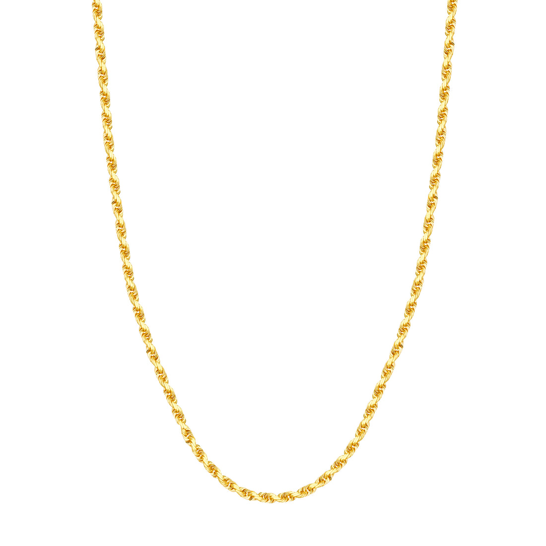22" 3.8MM DIAMOND-CUT ROPE CHAIN NECKLACE | 10K YELLOW GOLD | TM002513-10Y - Brownlee Jewelers