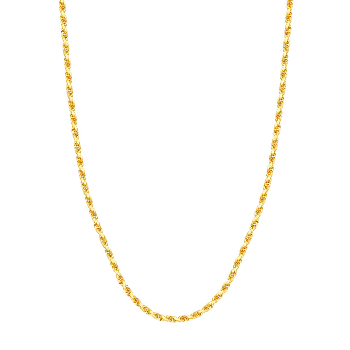 24" 3.8MM DIAMOND-CUT ROPE CHAIN NECKLACE | 10K YELLOW GOLD | TM002513-10Y - Brownlee Jewelers
