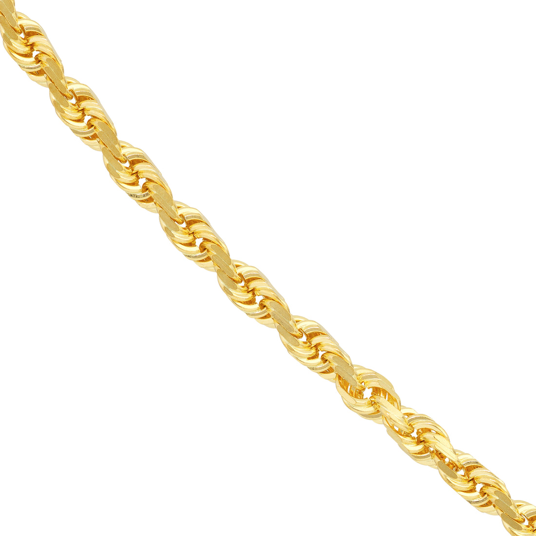 24" 3.8MM DIAMOND-CUT ROPE CHAIN NECKLACE | 10K YELLOW GOLD | TM002513-10Y - Brownlee Jewelers