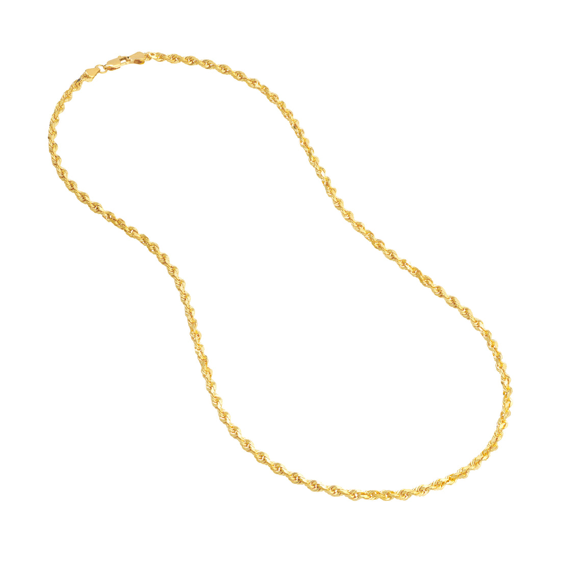 22" 3.8MM DIAMOND-CUT ROPE CHAIN NECKLACE | 10K YELLOW GOLD | TM002513-10Y - Brownlee Jewelers