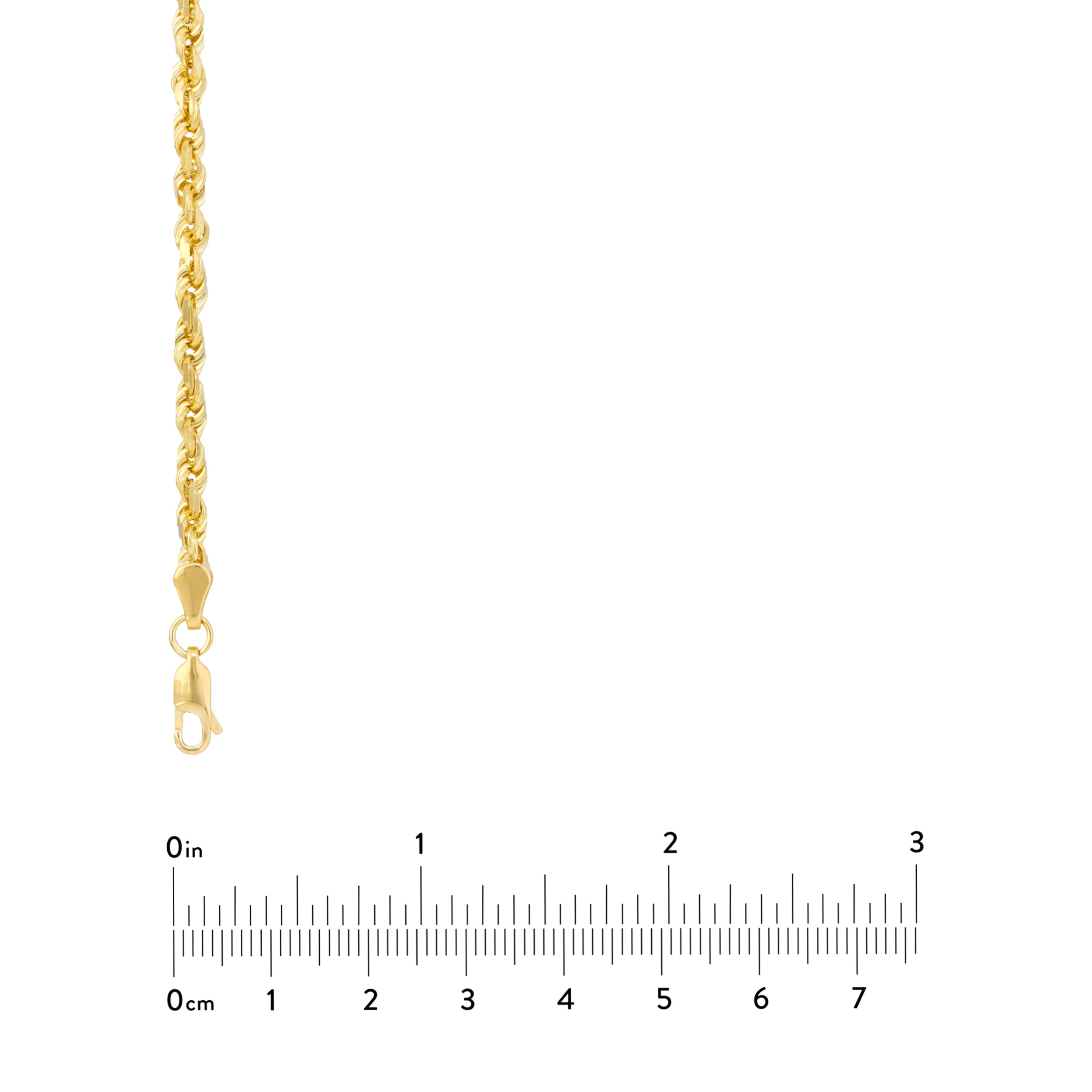 22" 3.8MM DIAMOND-CUT ROPE CHAIN NECKLACE | 10K YELLOW GOLD | TM002513-10Y - Brownlee Jewelers