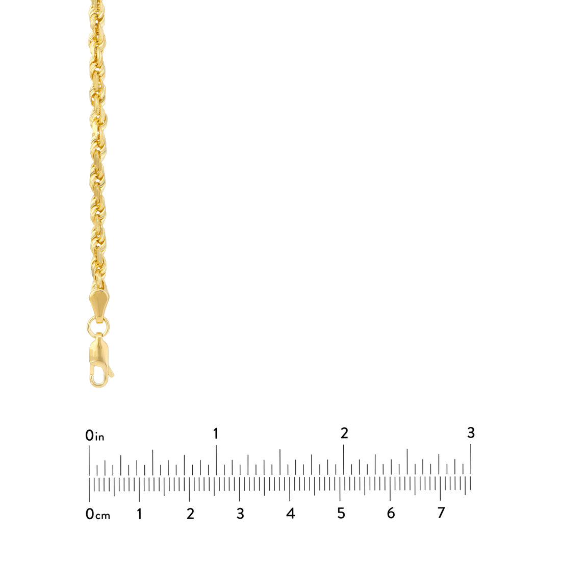 22" 3.8MM DIAMOND-CUT ROPE CHAIN NECKLACE | 10K YELLOW GOLD | TM002513-10Y - Brownlee Jewelers