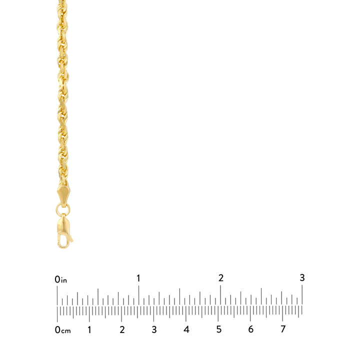 22" 3.8MM DIAMOND-CUT ROPE CHAIN NECKLACE | 10K YELLOW GOLD | TM002513-10Y - Brownlee Jewelers