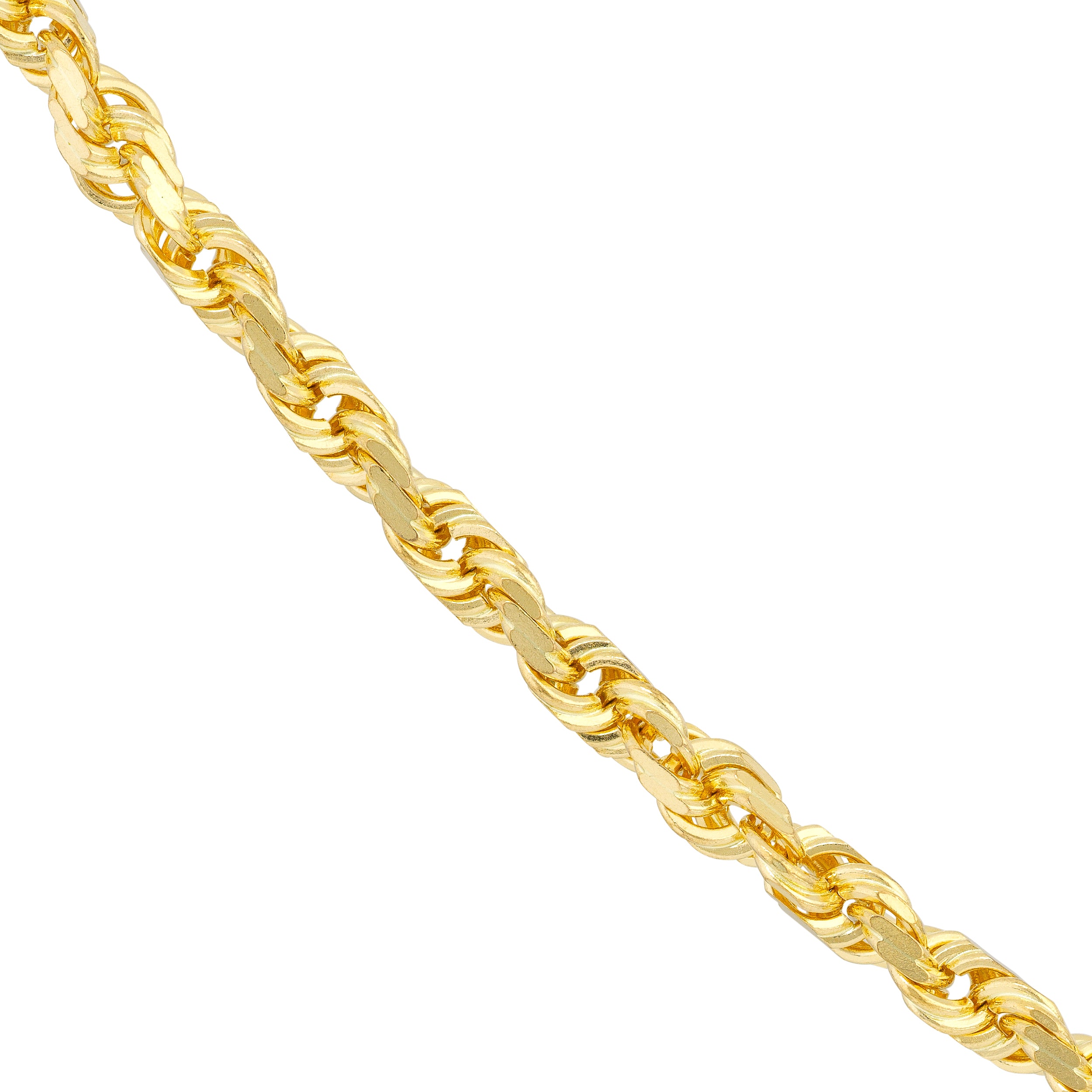 24" 4.4MM DIAMOND-CUT ROPE CHAIN NECKLACE | 10K YELLOW GOLD | TM002514-10Y - Brownlee Jewelers