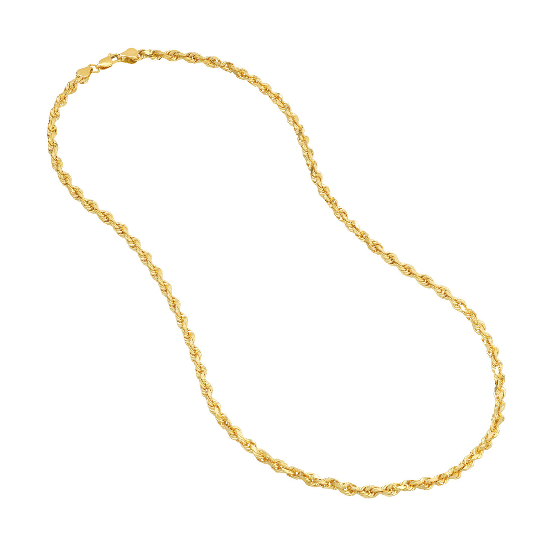 24" 4.4MM DIAMOND-CUT ROPE CHAIN NECKLACE | 10K YELLOW GOLD | TM002514-10Y - Brownlee Jewelers