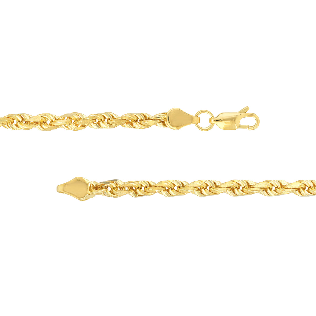 24" 4.4MM DIAMOND-CUT ROPE CHAIN NECKLACE | 10K YELLOW GOLD | TM002514-10Y - Brownlee Jewelers