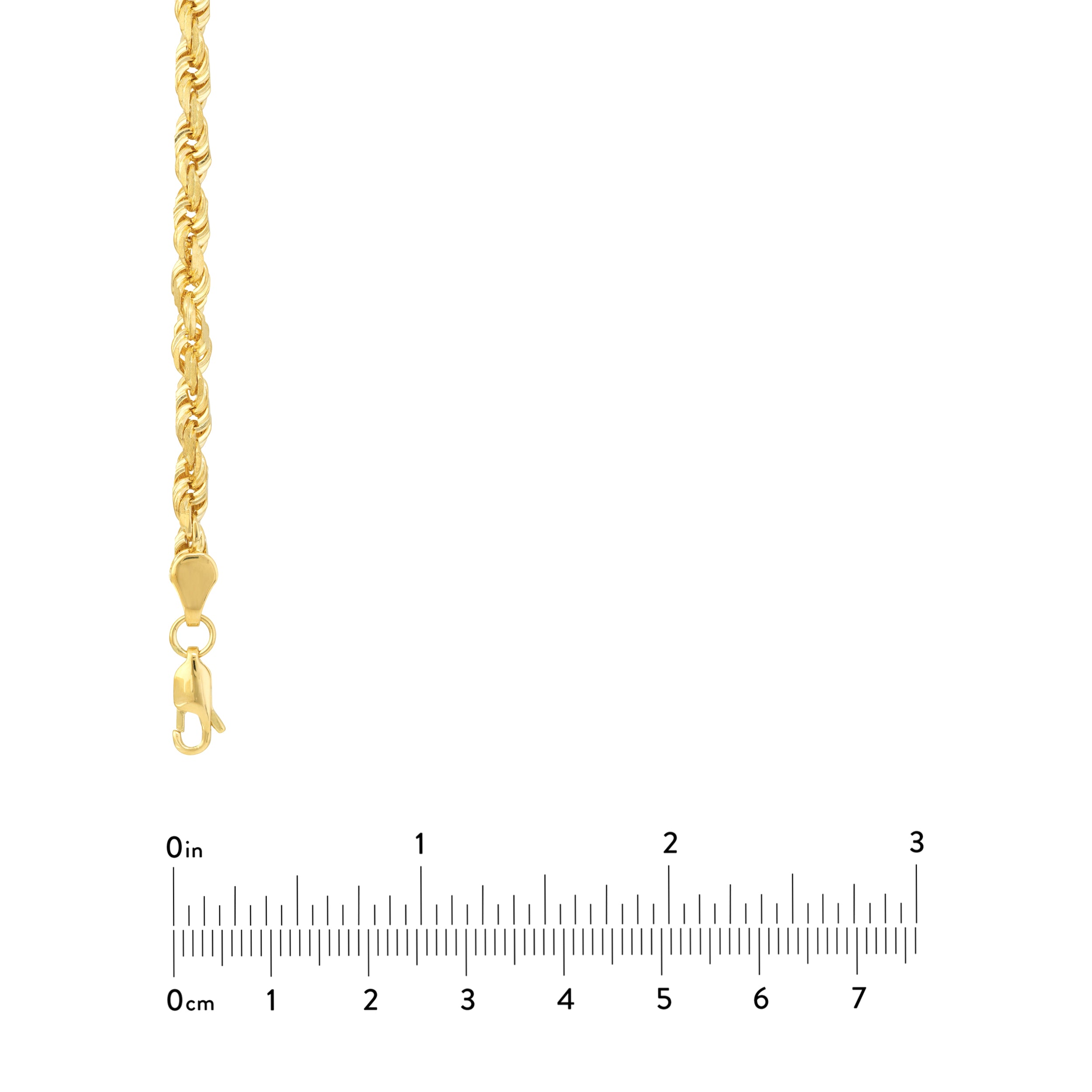 24" 4.4MM DIAMOND-CUT ROPE CHAIN NECKLACE | 10K YELLOW GOLD | TM002514-10Y - Brownlee Jewelers