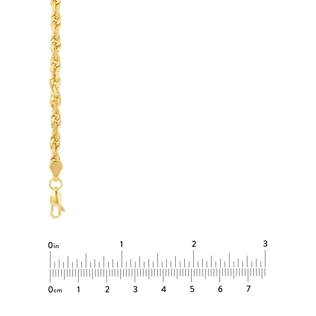 24" 4.4MM DIAMOND-CUT ROPE CHAIN NECKLACE | 10K YELLOW GOLD | TM002514-10Y - Brownlee Jewelers