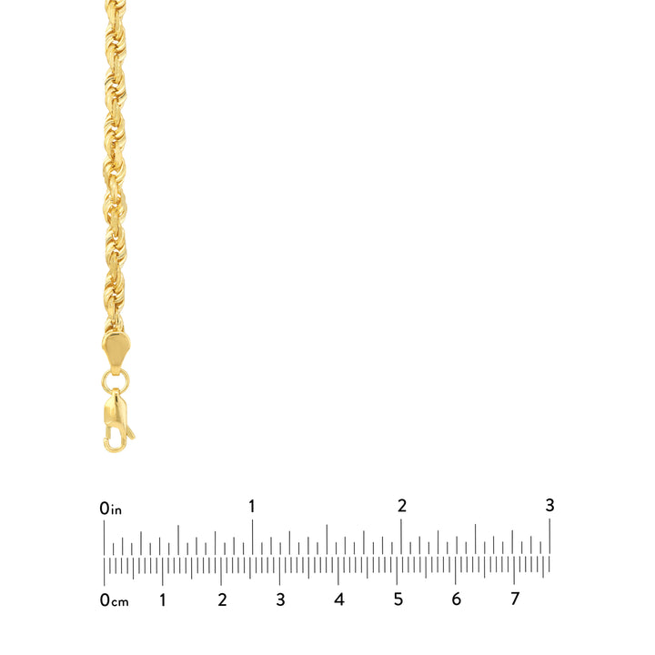 24" 4.4MM DIAMOND-CUT ROPE CHAIN NECKLACE | 10K YELLOW GOLD | TM002514-10Y - Brownlee Jewelers
