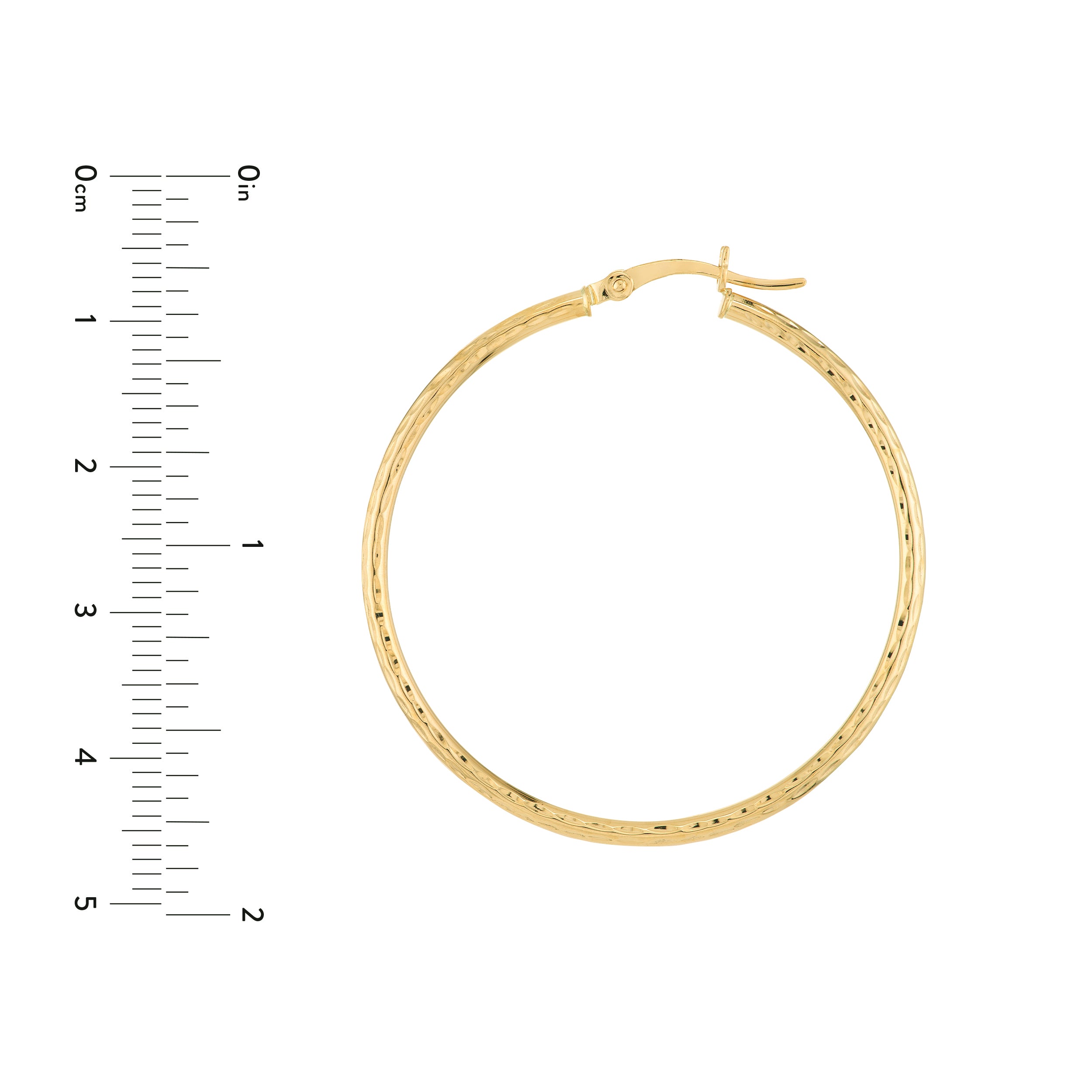 2MM X 40MM HOOP EARRINGS | 14K YELLOW GOLD | TM004872-14Y - Brownlee Jewelers