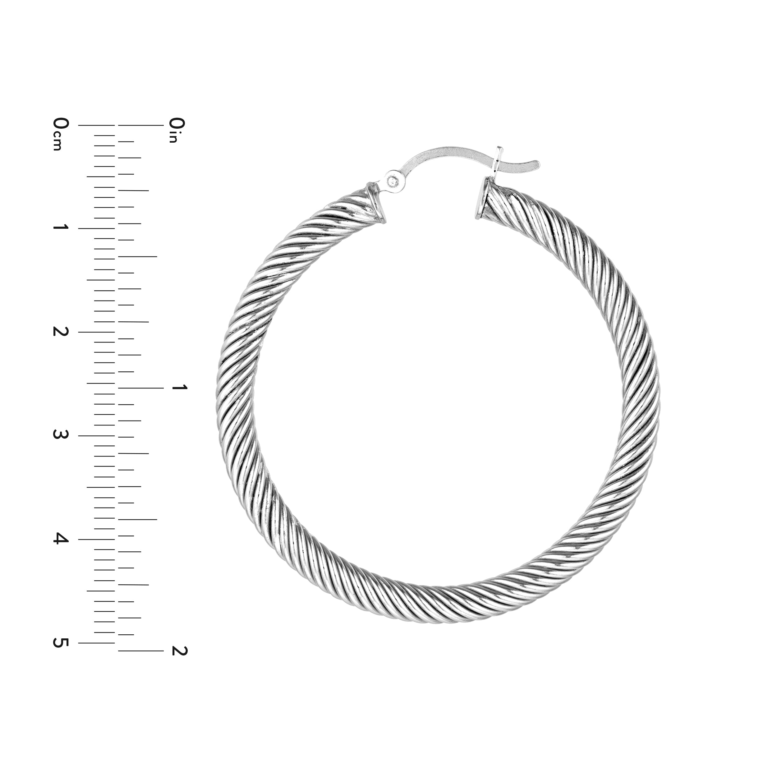 TEXTURED TWISTED HOOP EARRINGS | STERLING SILVER | TM005332-92B - Brownlee Jewelers