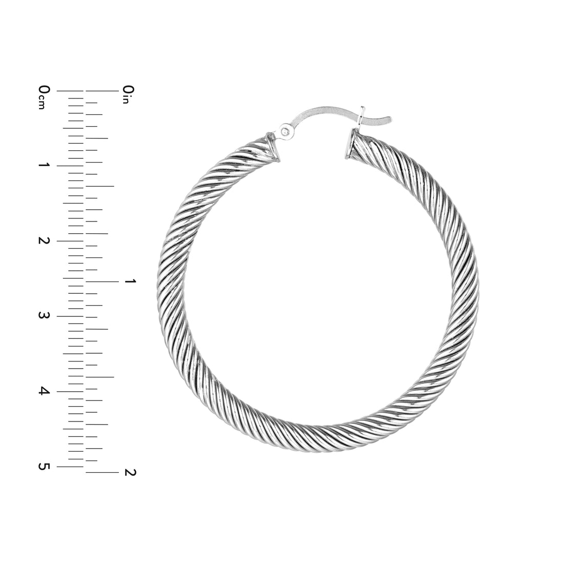 TEXTURED TWISTED HOOP EARRINGS | STERLING SILVER | TM005332-92B - Brownlee Jewelers