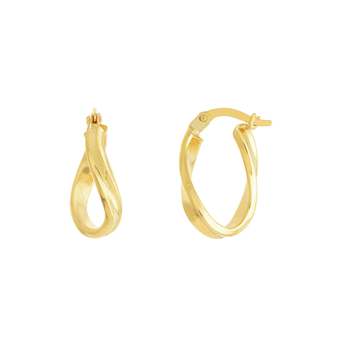 SMALL TWISTED HOOP EARRINGS | 10K YELLOW GOLD | TM008379-10Y - Brownlee Jewelers