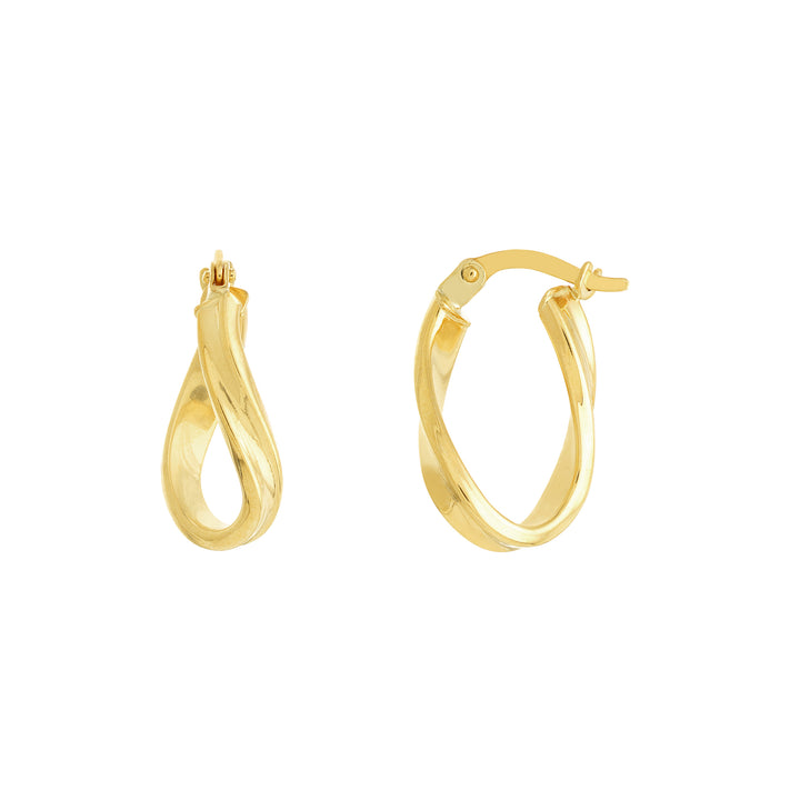 SMALL TWISTED HOOP EARRINGS | 10K YELLOW GOLD | TM008379-10Y - Brownlee Jewelers