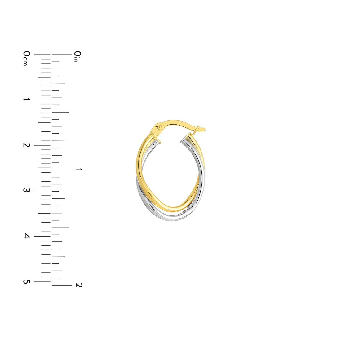 DOUBLE WAVE HOOP EARRINGS | 10K TWO-TONE GOLD | TM008381-10YB - Brownlee Jewelers