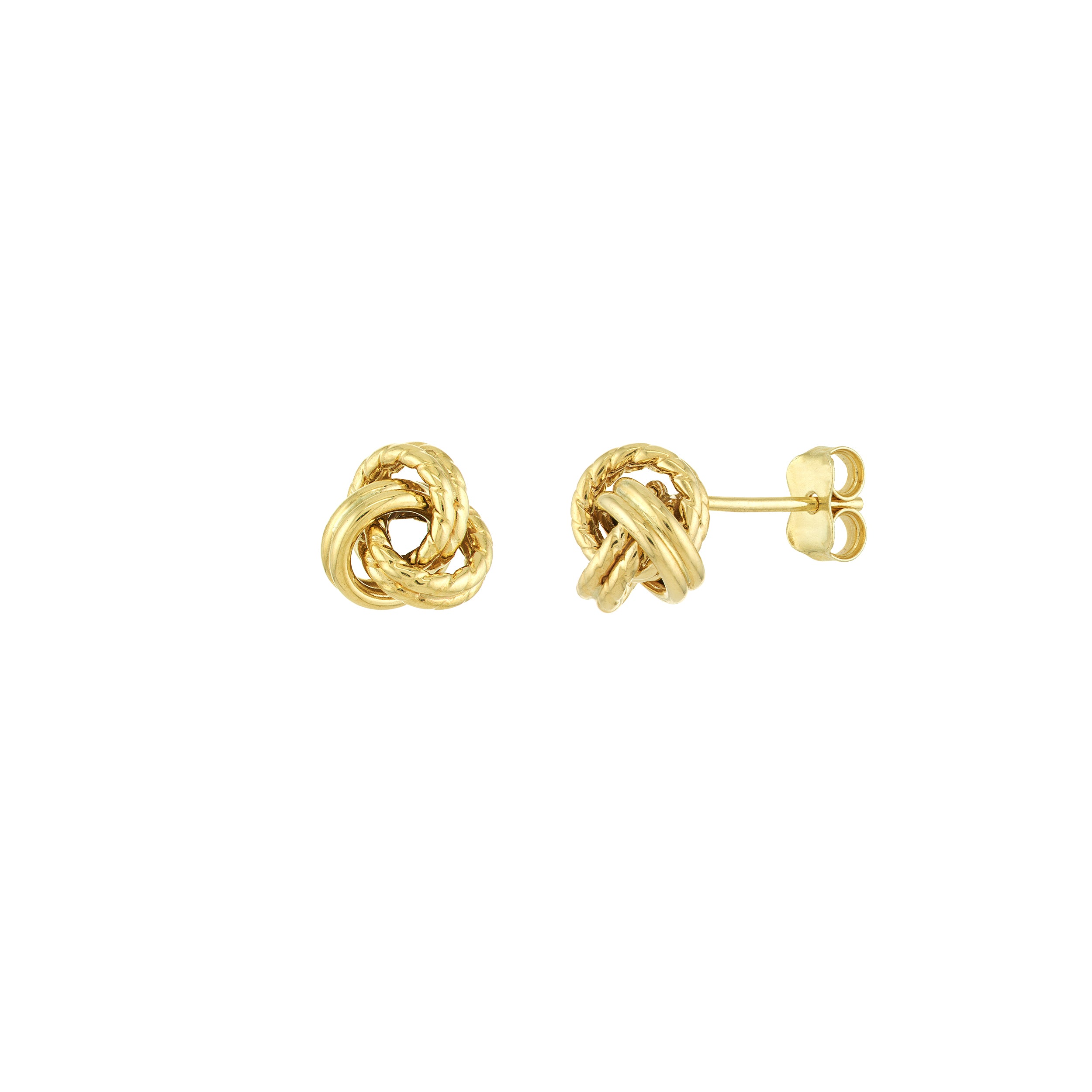 DOUBLE LOVE KNOT EARRINGS | 10K YELLOW GOLD | TM008407-10Y - Brownlee Jewelers