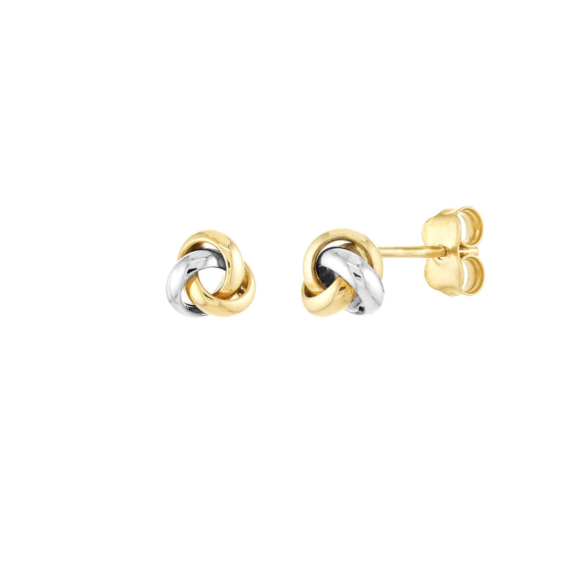 LOVE KNOT EARRINGS | 10K TWO-TONE GOLD | TM008410-10YB - Brownlee Jewelers