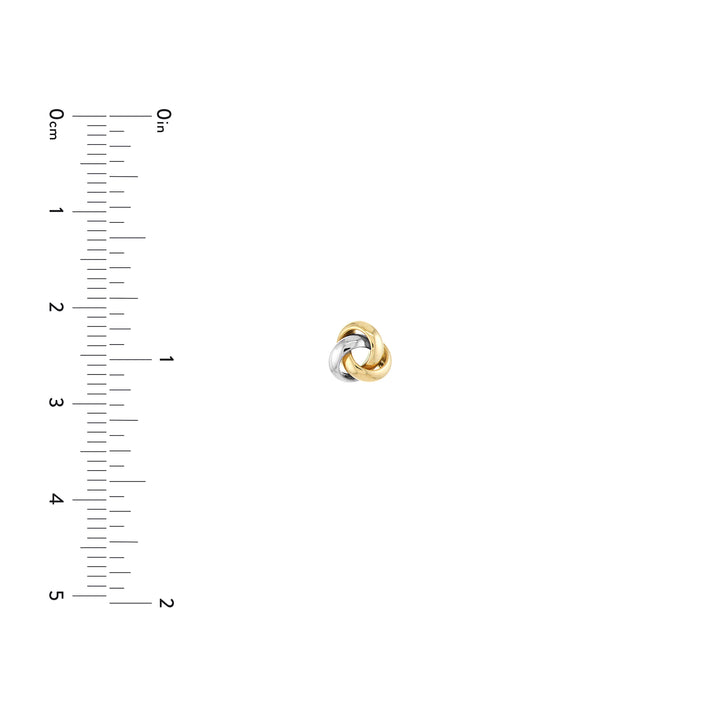 LOVE KNOT EARRINGS | 10K TWO-TONE GOLD | TM008410-10YB - Brownlee Jewelers