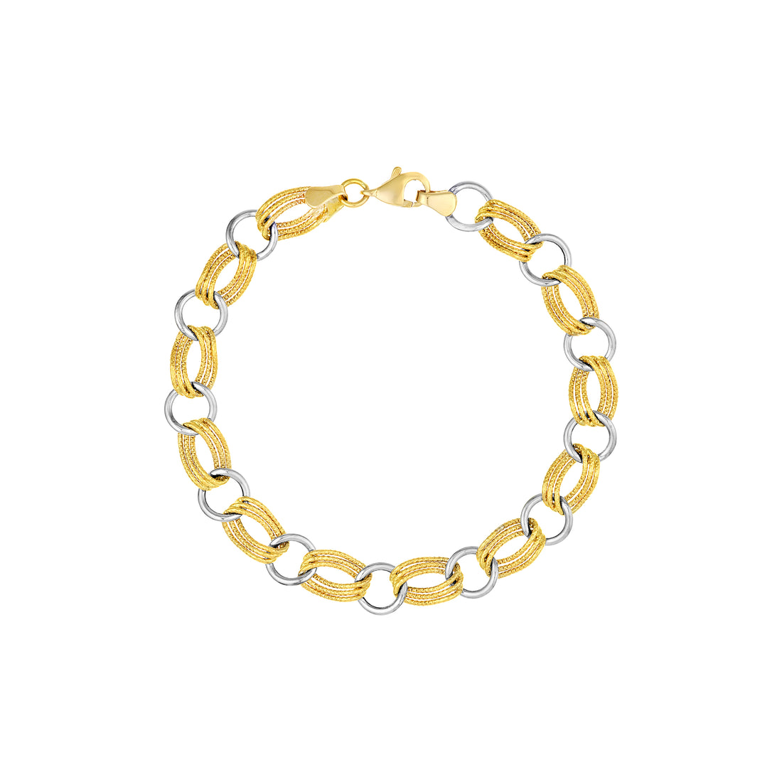 7.25" LINK BRACELET | 14K TWO-TONE GOLD | TM020564-14YB - Brownlee Jewelers