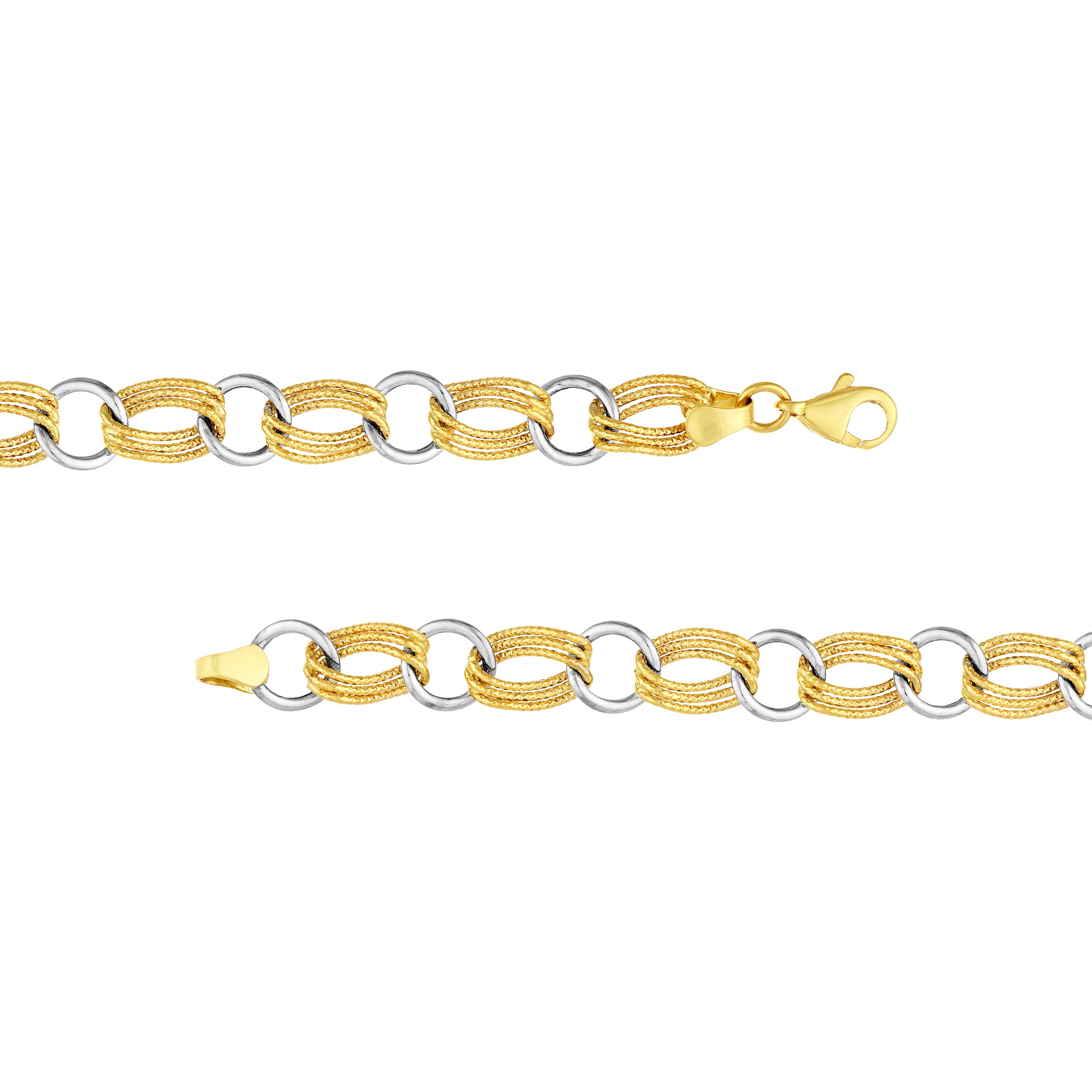 7.25" LINK BRACELET | 14K TWO-TONE GOLD | TM020564-14YB - Brownlee Jewelers