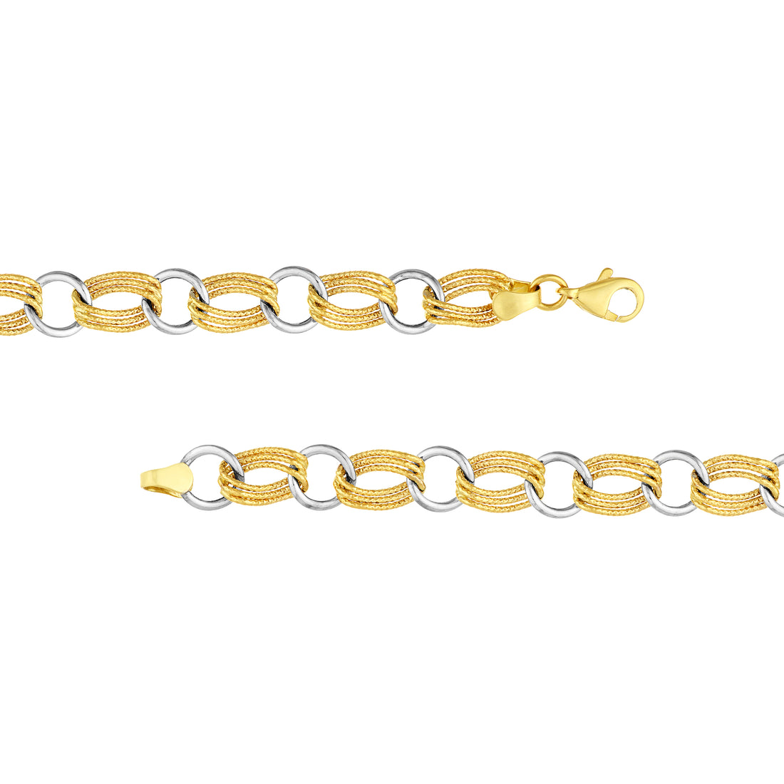 7.25" LINK BRACELET | 14K TWO-TONE GOLD | TM020564-14YB - Brownlee Jewelers