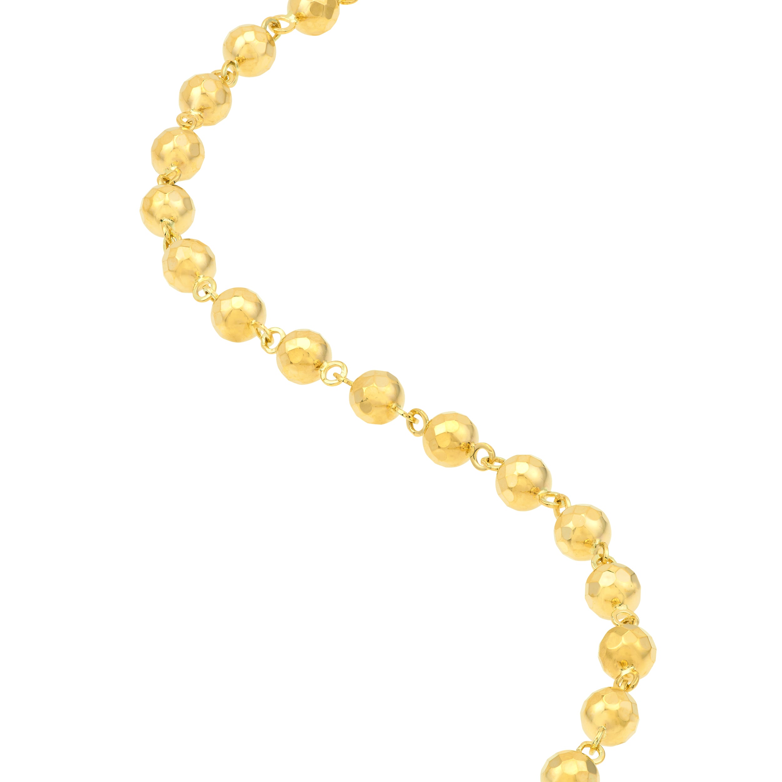 7.25" 5MM DIAMOND-CUT BEAD CHAIN BRACELET | 14K YELLOW GOLD | TM020601-14Y - Brownlee Jewelers