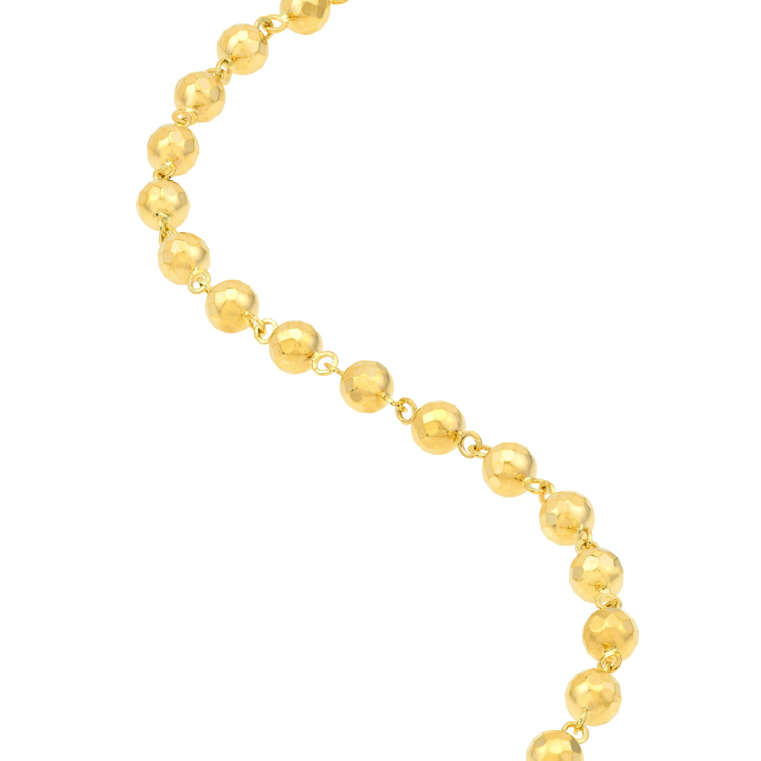 7.25" 5MM DIAMOND-CUT BEAD CHAIN BRACELET | 14K YELLOW GOLD | TM020601-14Y - Brownlee Jewelers