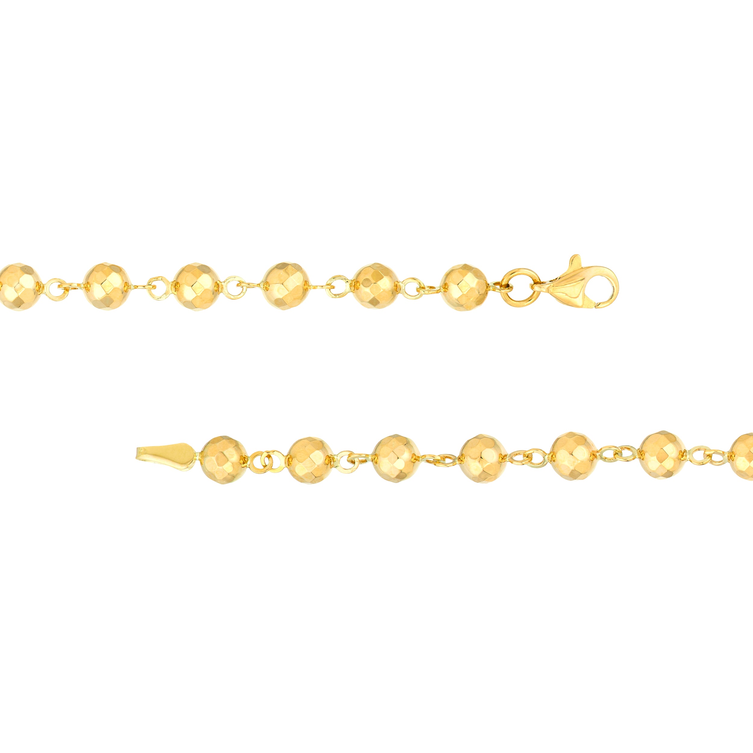 7.25" 5MM DIAMOND-CUT BEAD CHAIN BRACELET | 14K YELLOW GOLD | TM020601-14Y - Brownlee Jewelers