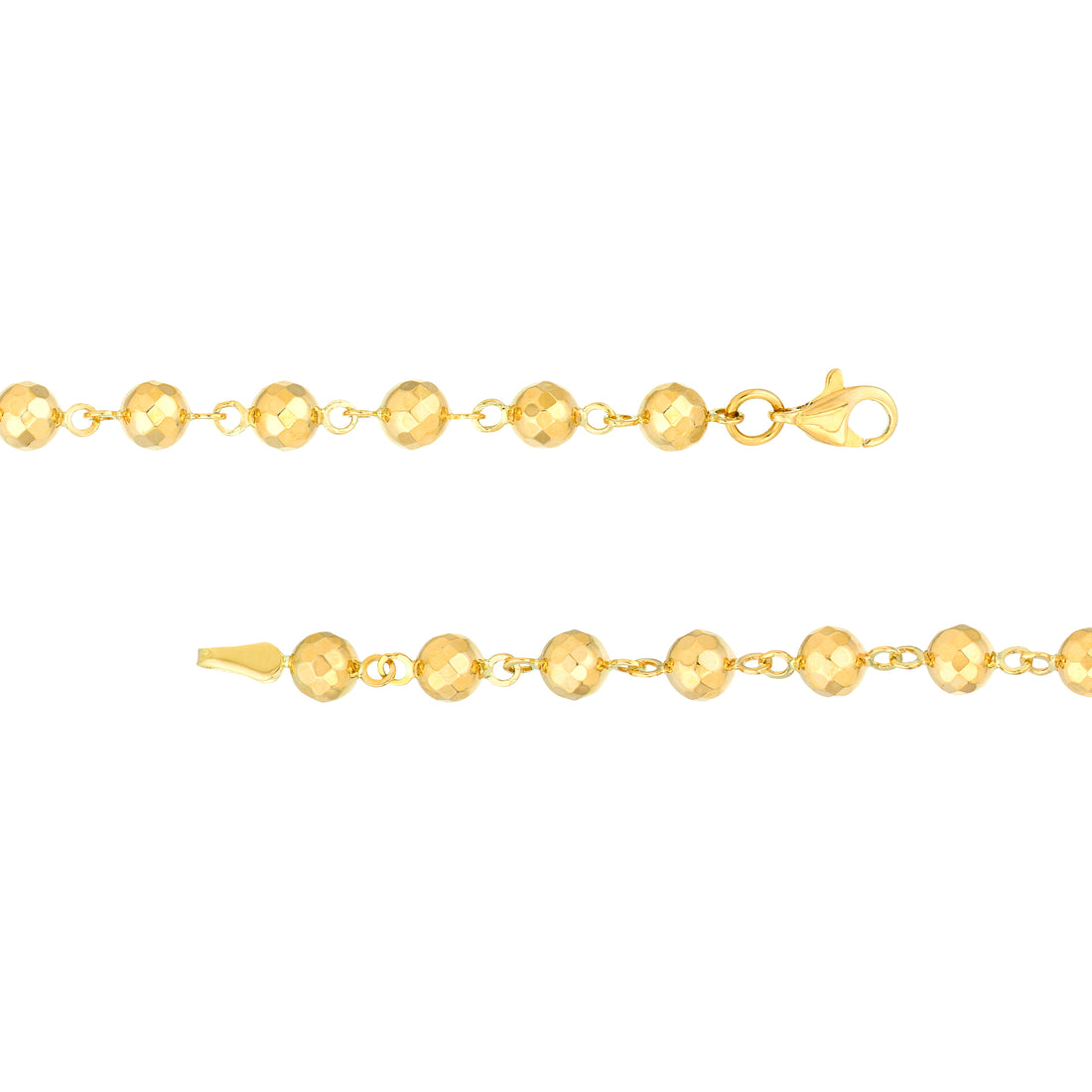 7.25" 5MM DIAMOND-CUT BEAD CHAIN BRACELET | 14K YELLOW GOLD | TM020601-14Y - Brownlee Jewelers