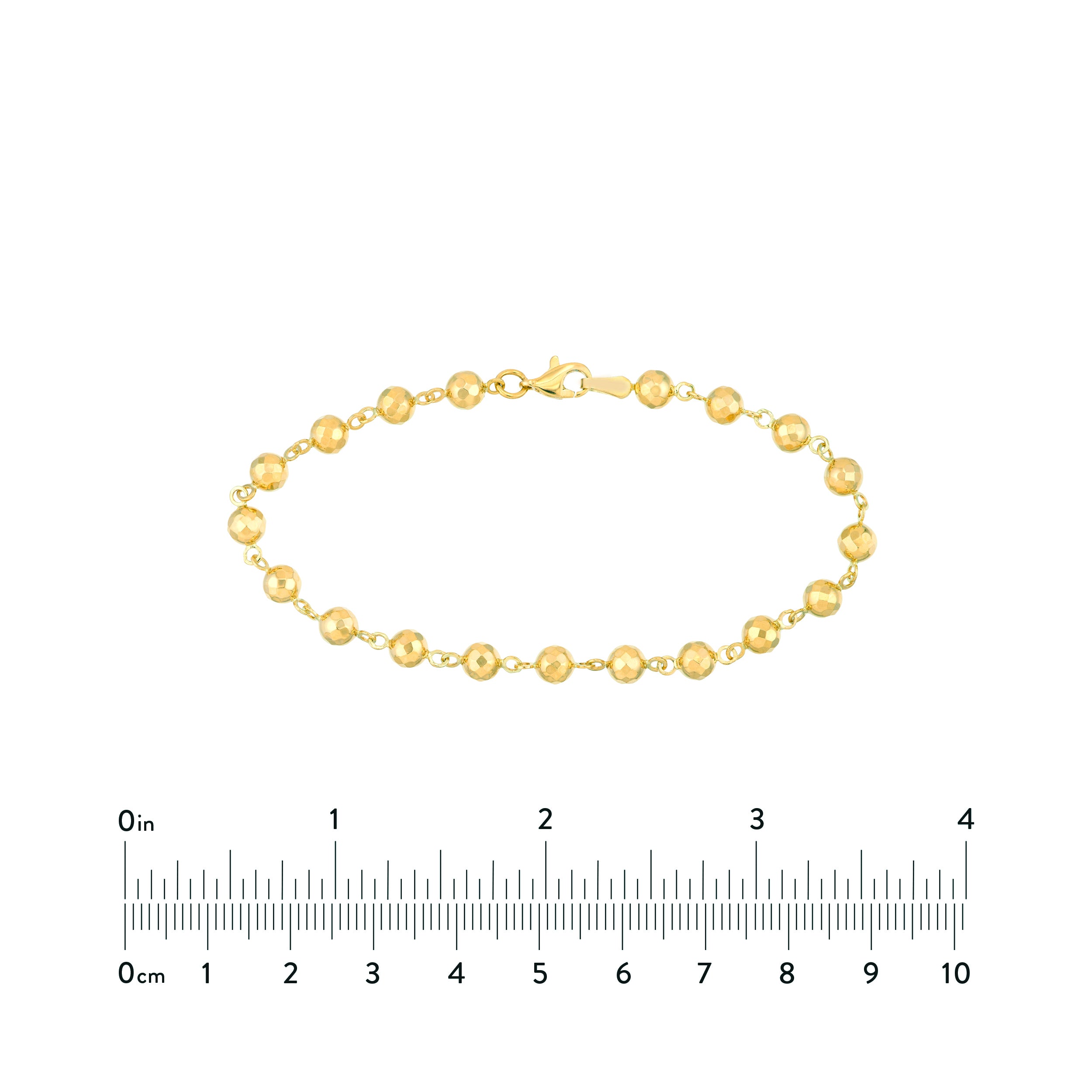 7.25" 5MM DIAMOND-CUT BEAD CHAIN BRACELET | 14K YELLOW GOLD | TM020601-14Y - Brownlee Jewelers