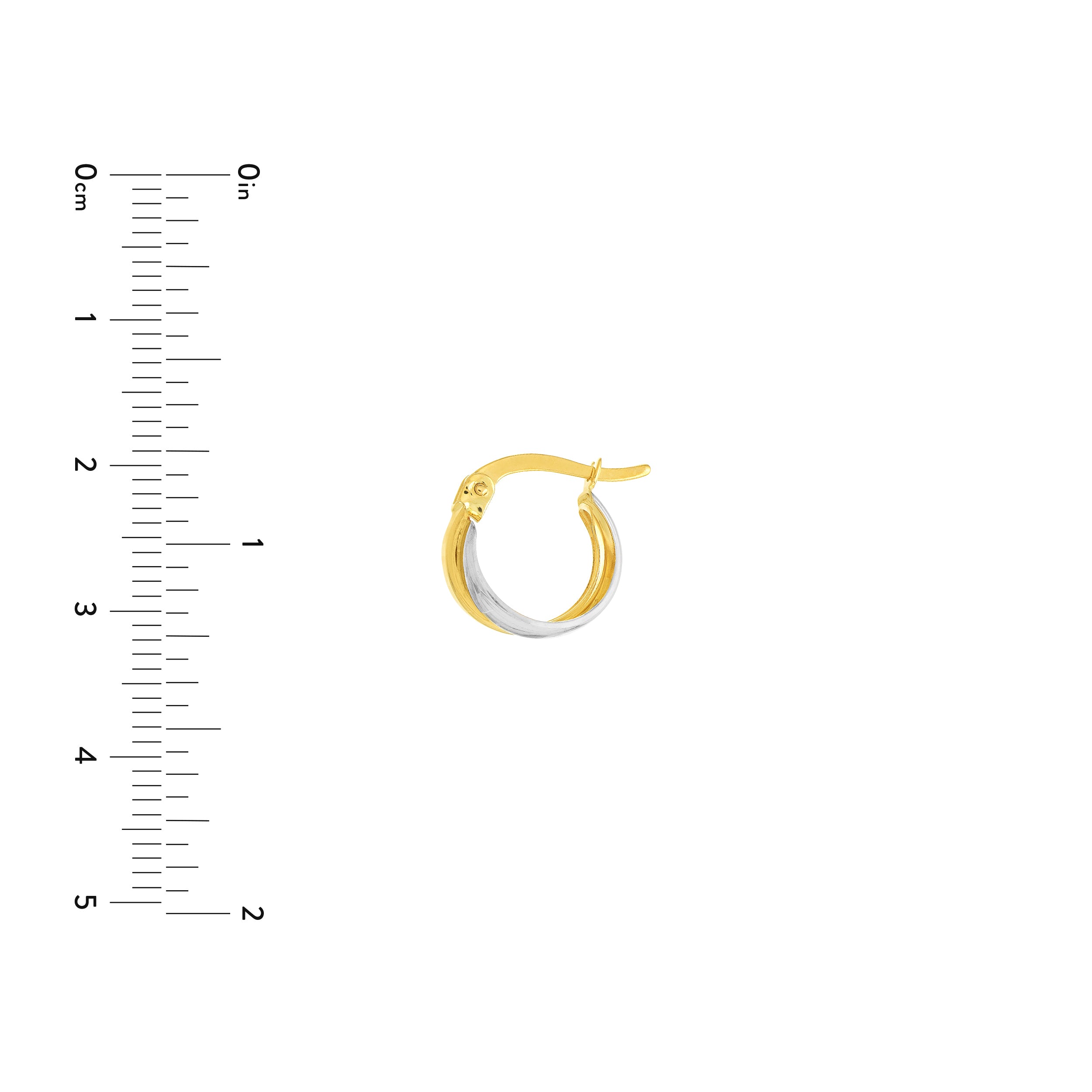 SMALL HOOP EARRINGS | 10K TWO-TONE GOLD | TM021602-10YB - Brownlee Jewelers