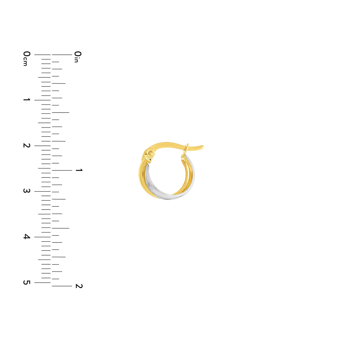 SMALL HOOP EARRINGS | 10K TWO-TONE GOLD | TM021602-10YB - Brownlee Jewelers