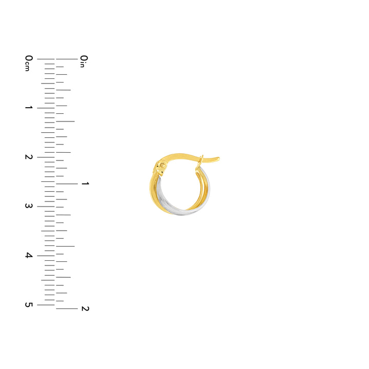 SMALL HOOP EARRINGS | 10K TWO-TONE GOLD | TM021602-10YB - Brownlee Jewelers