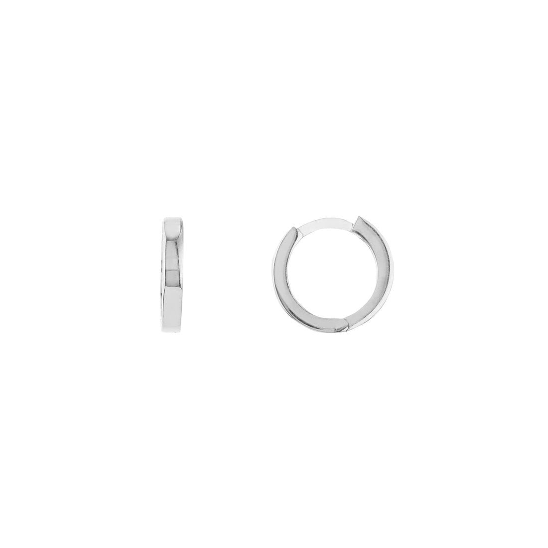 10.7MM SQUARE HUGGIE EARRINGS | 14K WHITE GOLD | TM022352-14B - Brownlee Jewelers