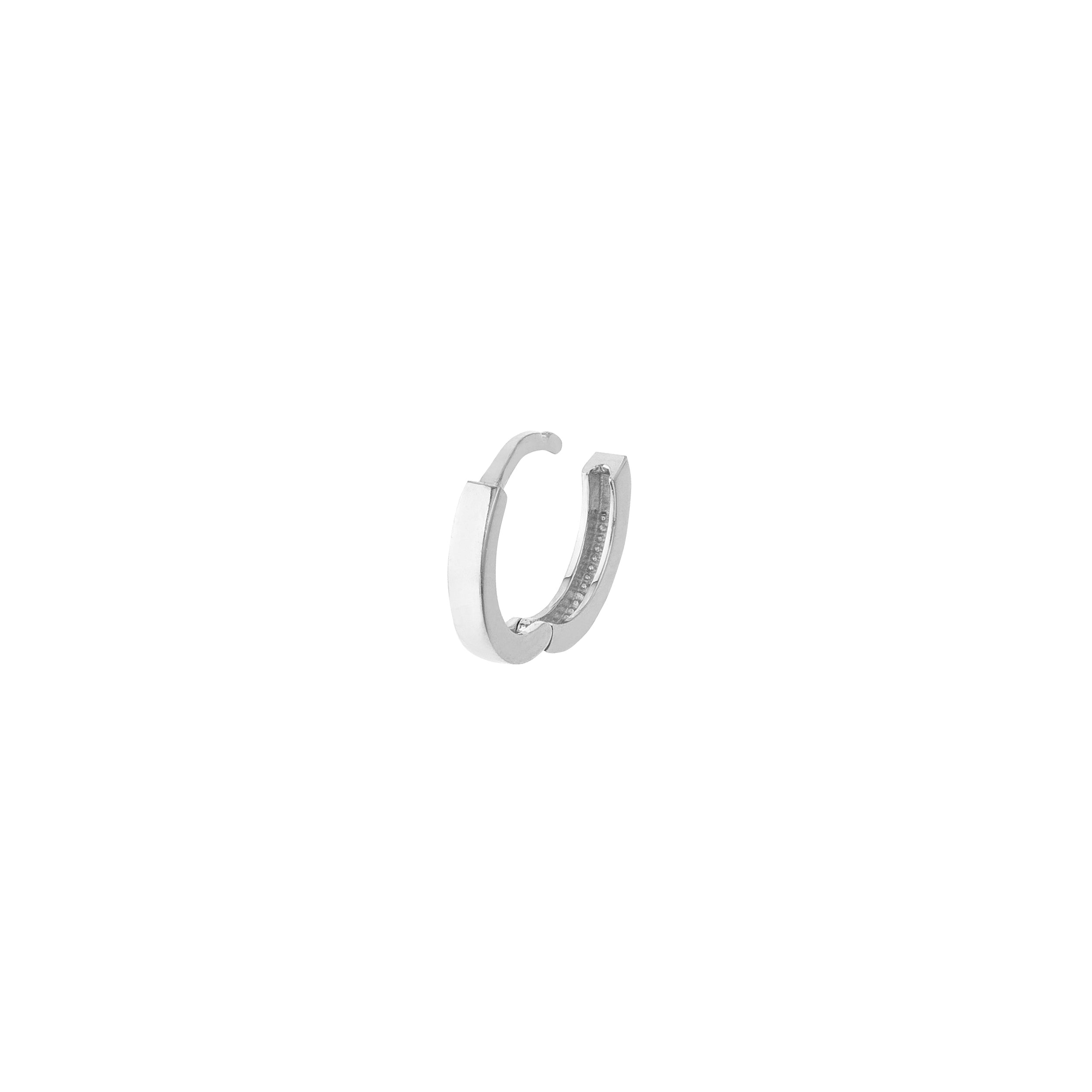 10.7MM SQUARE HUGGIE EARRINGS | 14K WHITE GOLD | TM022352-14B - Brownlee Jewelers