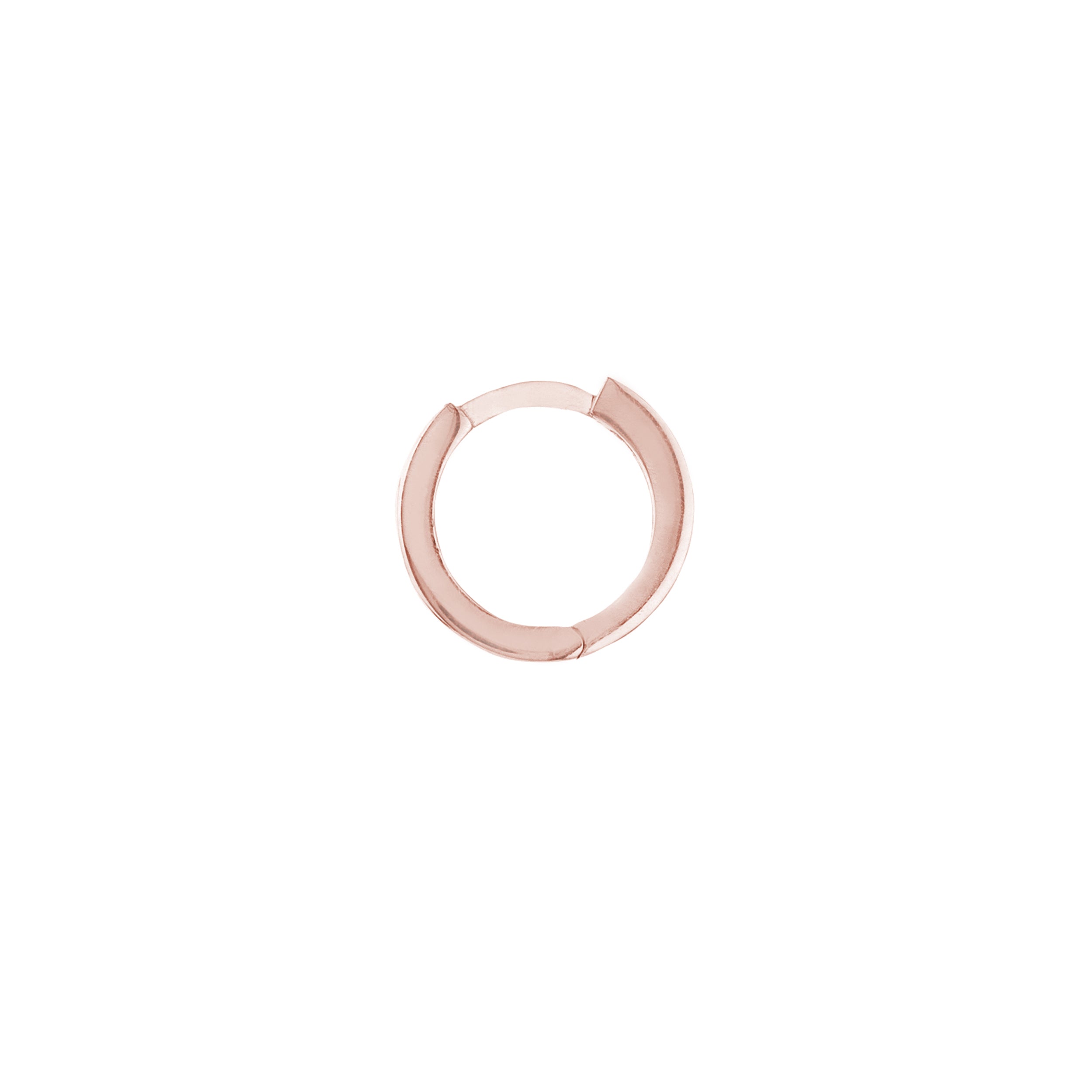 10.7MM SQUARE ROUND HOOP EARRINGS | 14K ROSE GOLD | TM022352-14K - Brownlee Jewelers
