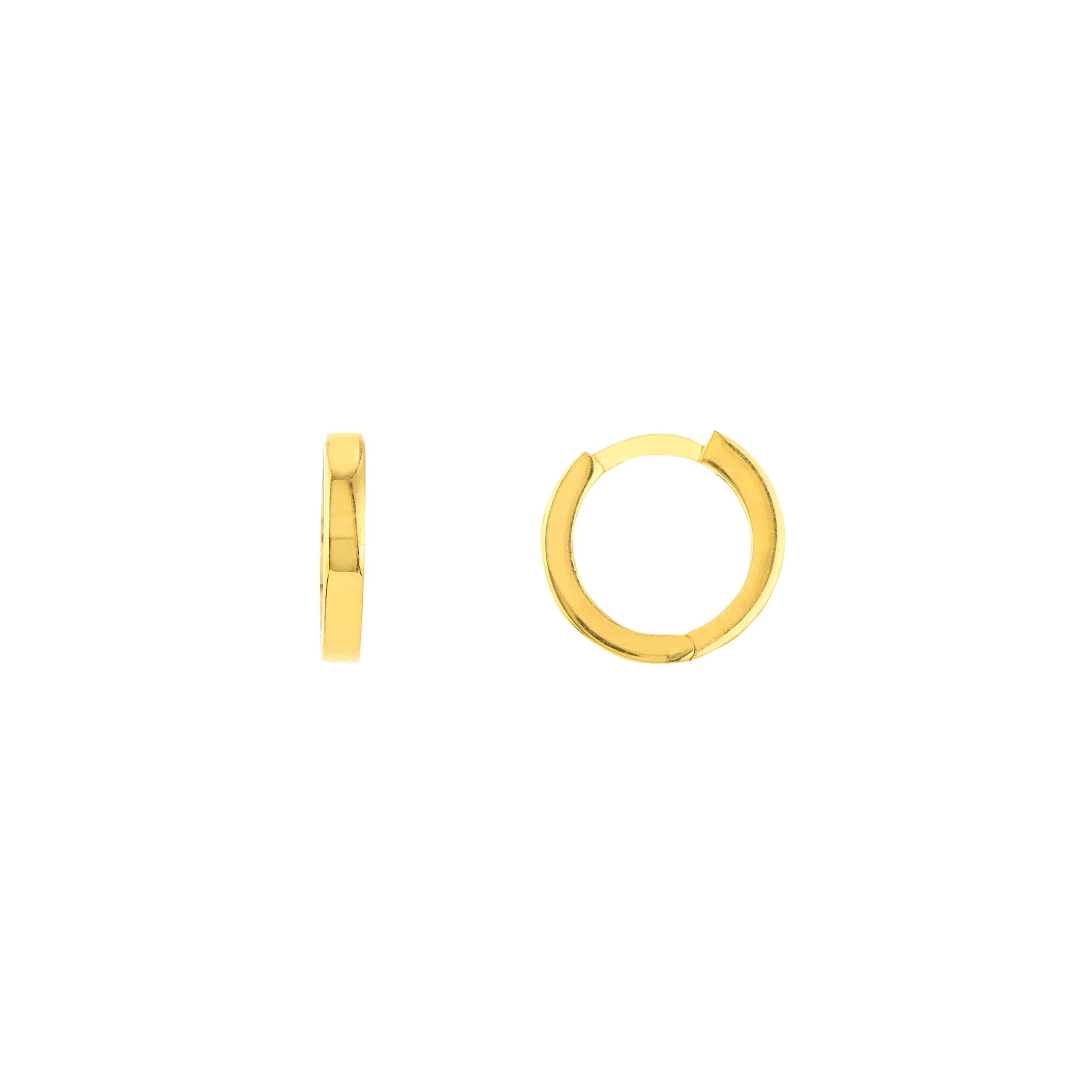 10.7MM SQUARE HUGGIE EARRINGS | 14K YELLOW GOLD | TM022352-14Y - Brownlee Jewelers
