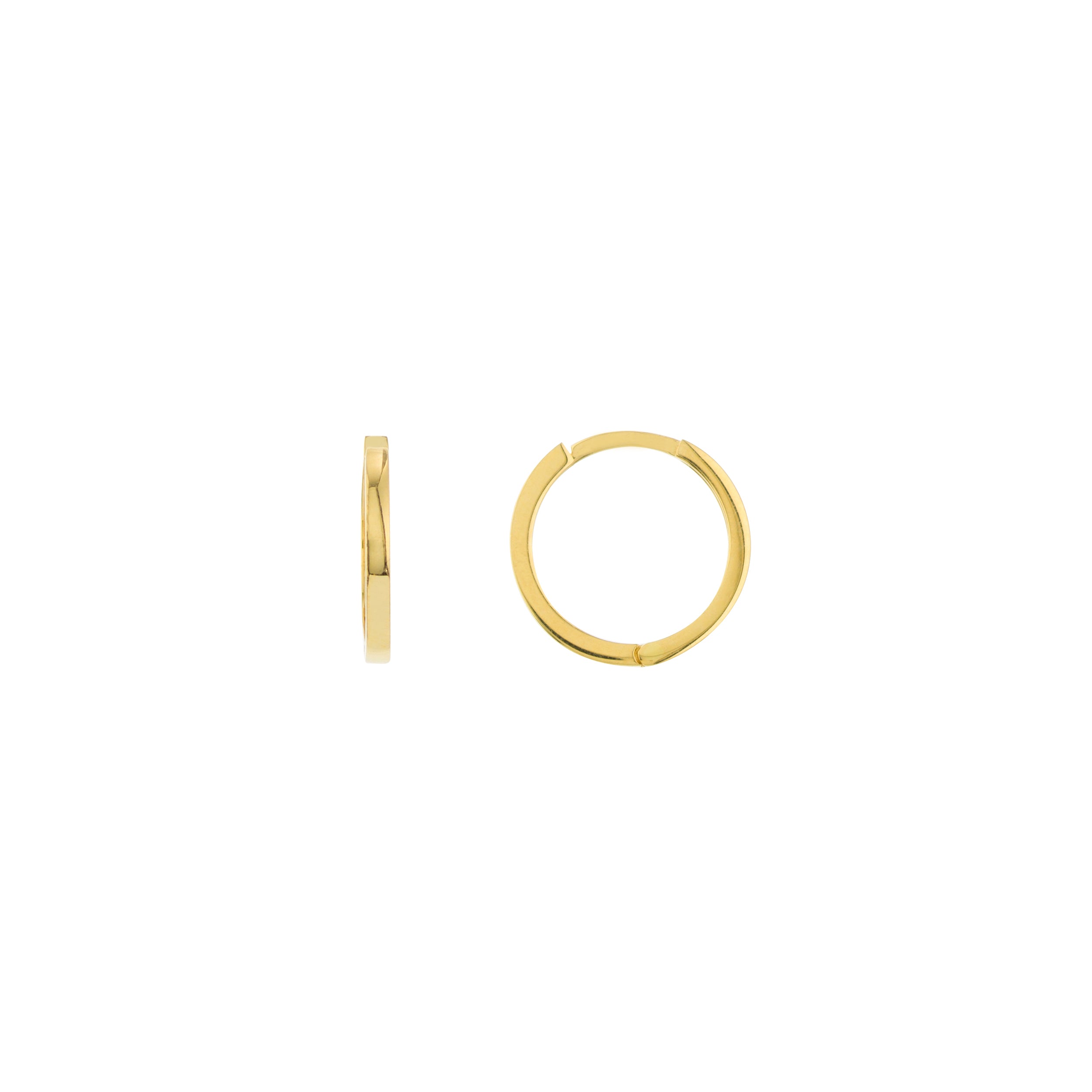 14.25MM SQUARE HUGGIE EARRINGS | 14K YELLOW GOLD | TM022354-14Y - Brownlee Jewelers