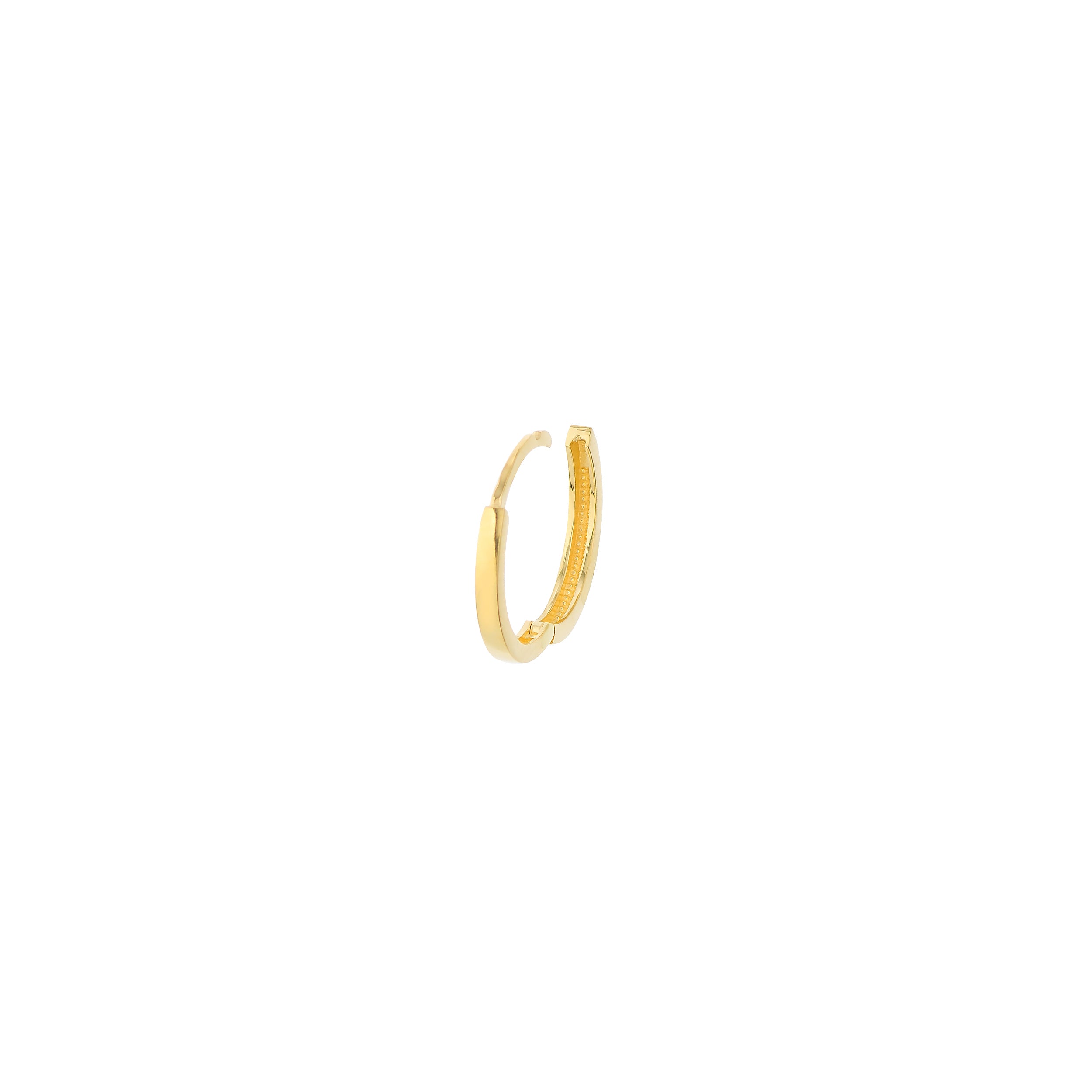 14.25MM SQUARE HUGGIE EARRINGS | 14K YELLOW GOLD | TM022354-14Y - Brownlee Jewelers
