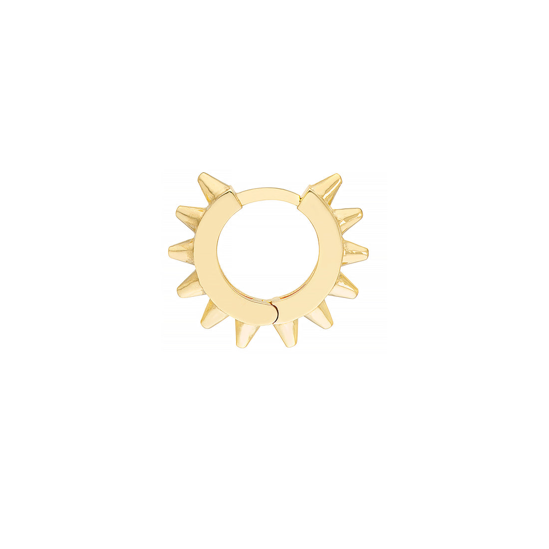 10MM SPIKE HUGGIE EARRINGS | 14K YELLOW GOLD | TM022356-14Y - Brownlee Jewelers