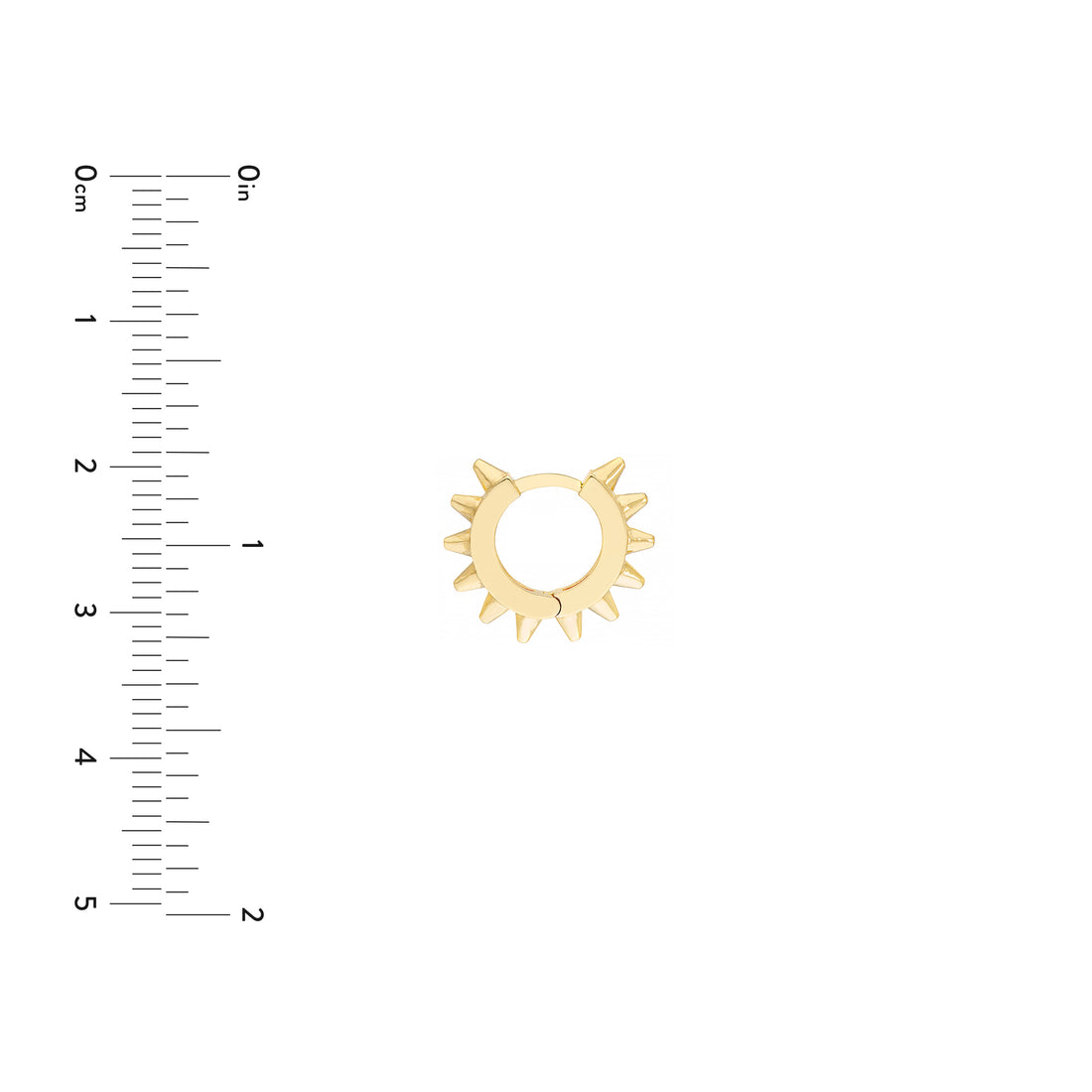 10MM SPIKE HUGGIE EARRINGS | 14K YELLOW GOLD | TM022356-14Y - Brownlee Jewelers