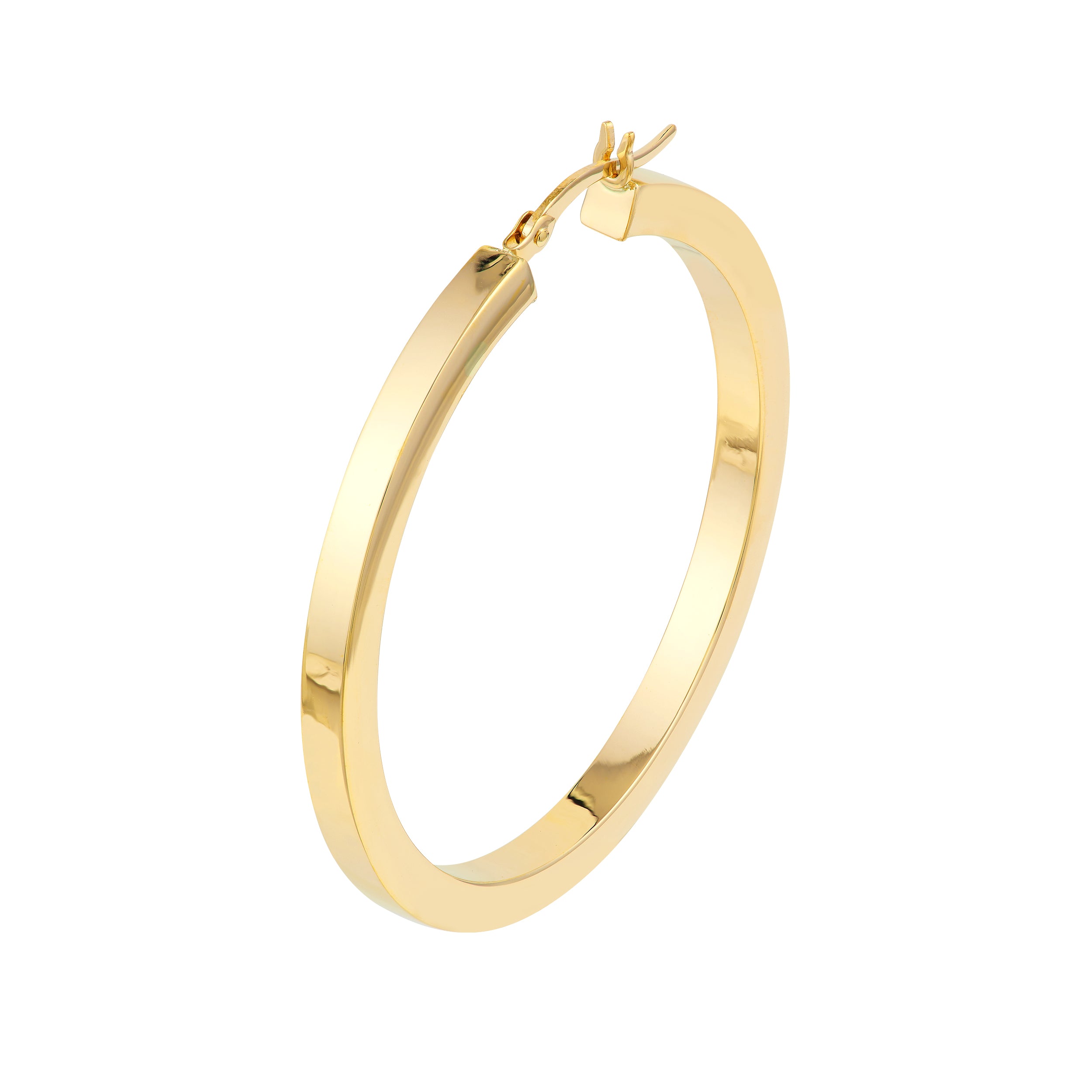 3MM X 40MM SQUARE HOOP EARRINGS | 14K YELLOW GOLD | TM022364-14Y - Brownlee Jewelers