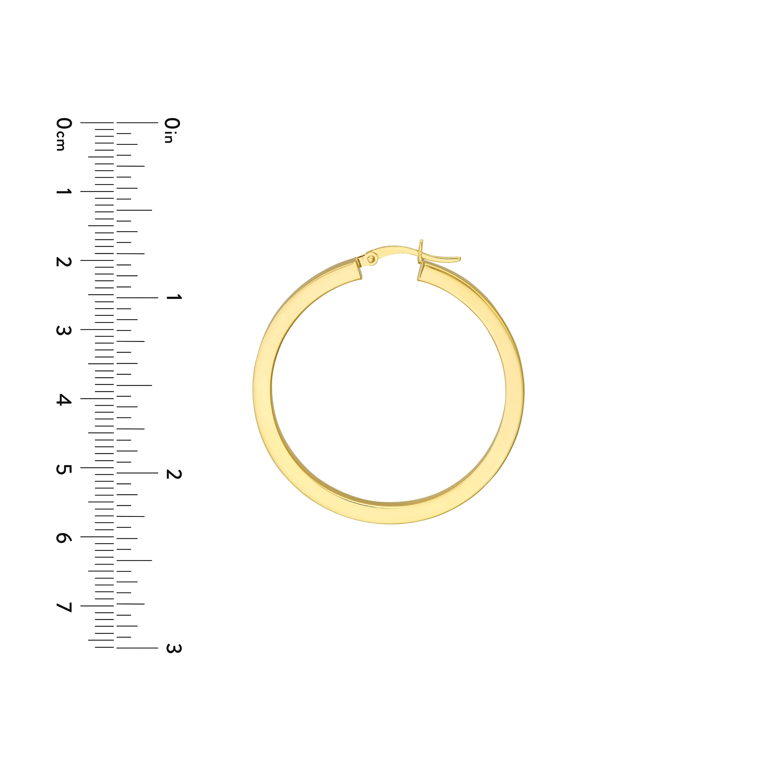 3MM X 40MM SQUARE HOOP EARRINGS | 14K YELLOW GOLD | TM022364-14Y - Brownlee Jewelers