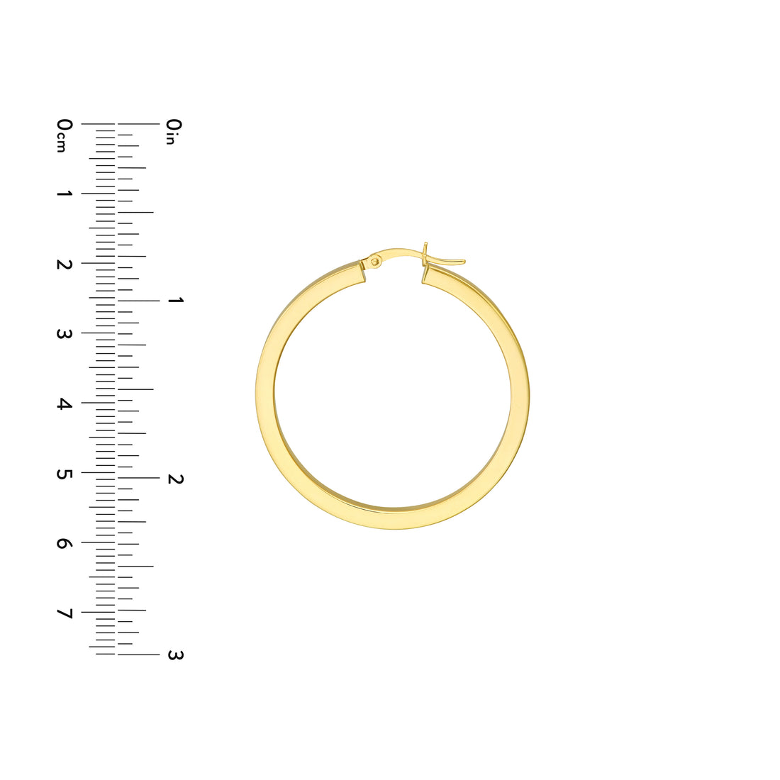 3MM X 40MM SQUARE HOOP EARRINGS | 14K YELLOW GOLD | TM022364-14Y - Brownlee Jewelers