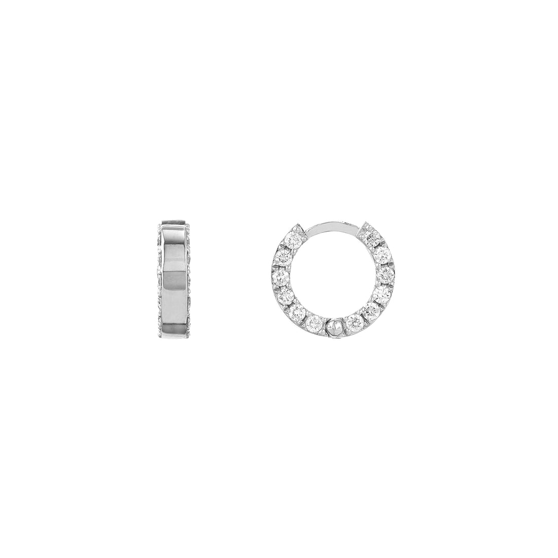 10MM HUGGIE EARRINGS | 14K WHITE GOLD | TM022369-14B - Brownlee Jewelers