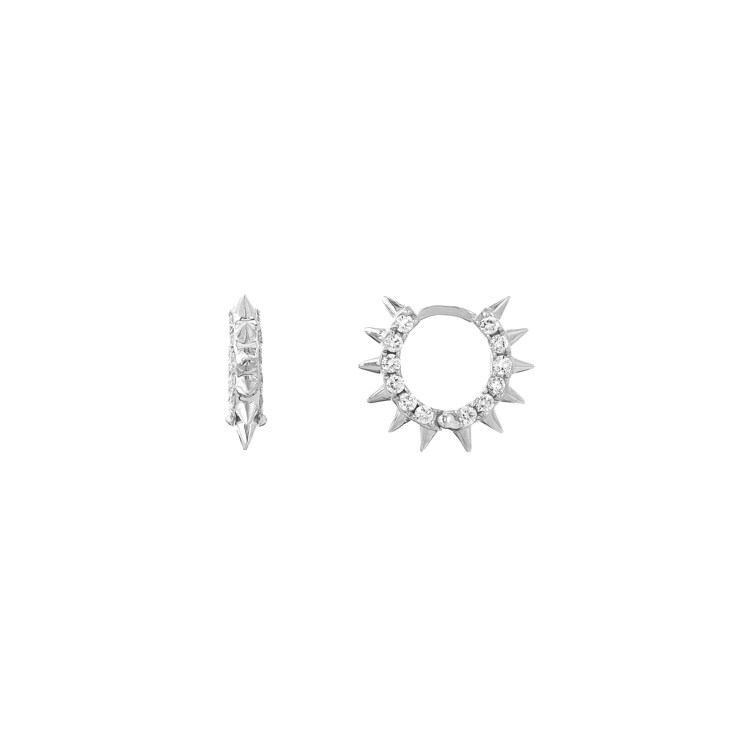 10MM HUGGIE EARRINGS | 14K WHITE GOLD | TM022372-14BDISC - Brownlee Jewelers
